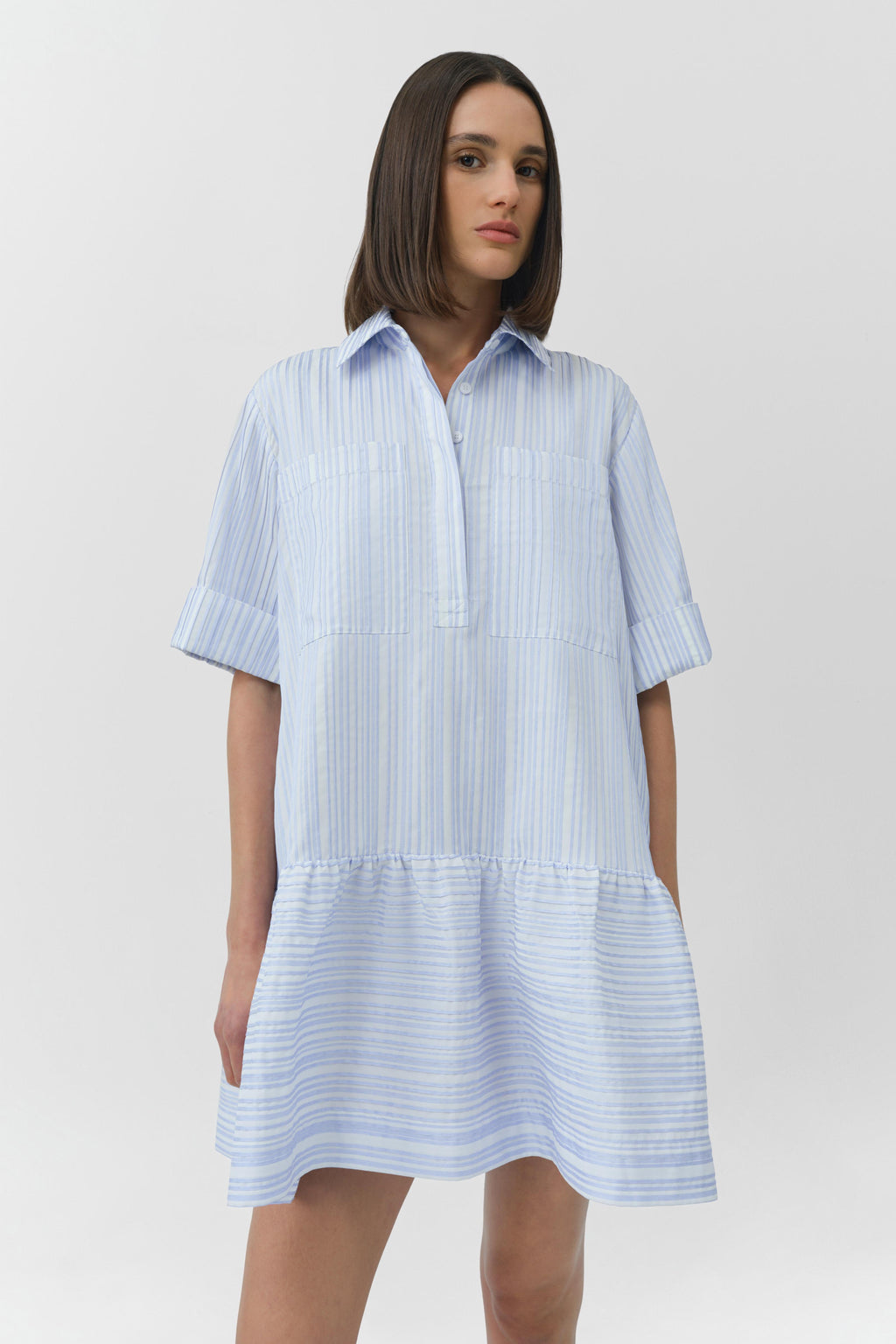 Cris Short Sleeve Shirt Dress