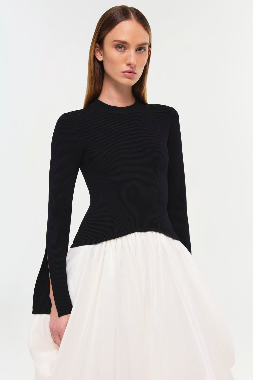 Kenlie Taffeta Knit Midi Dress