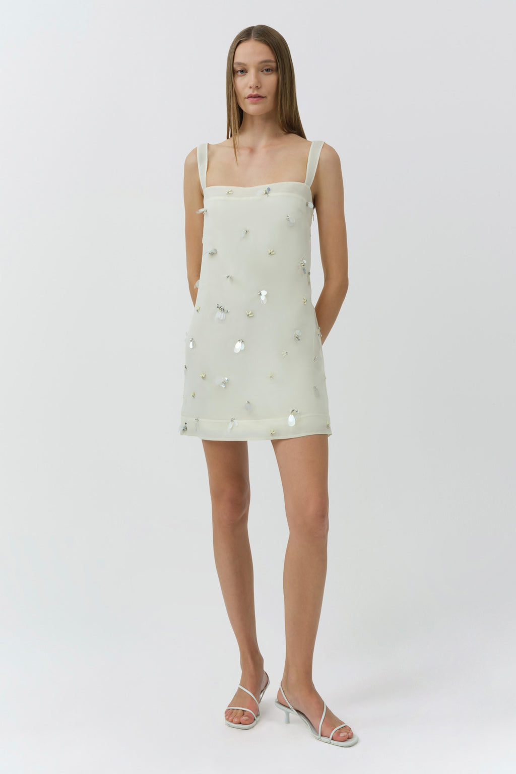 Sumi Embellished Organza Mini Dress