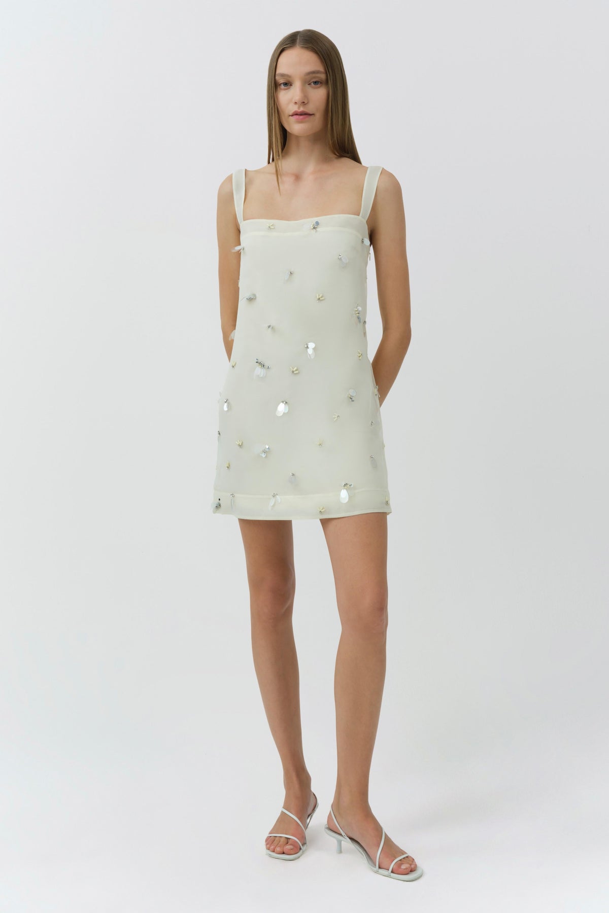 Sumi Embellished Organza Mini Dress