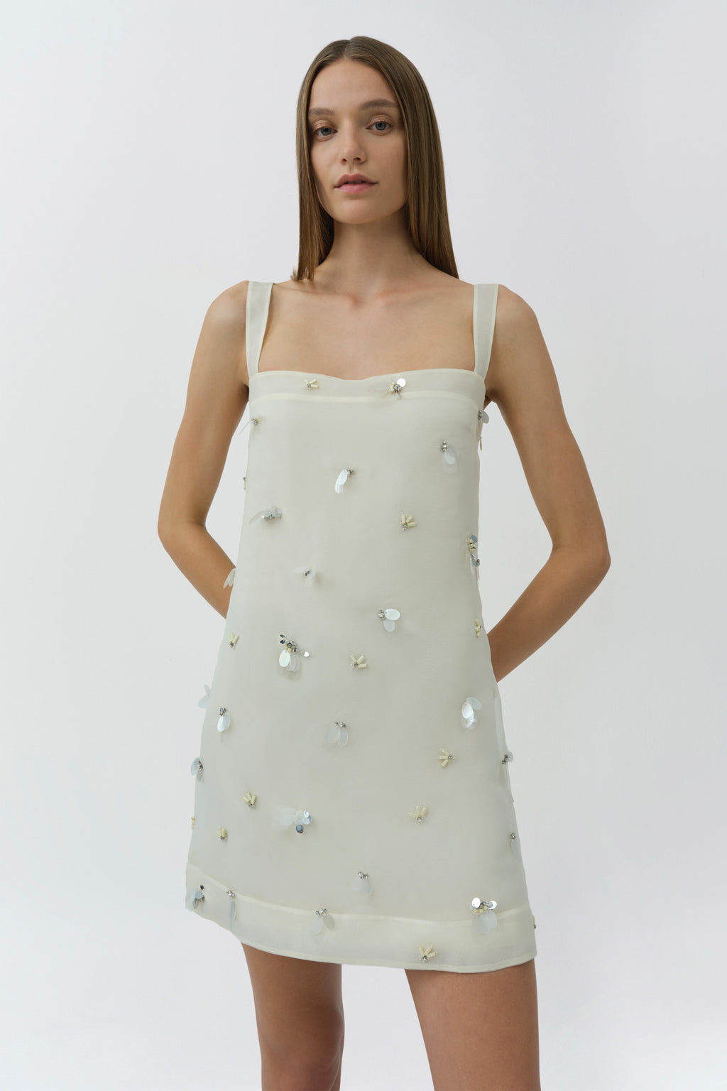 Sumi Embellished Organza Mini Dress