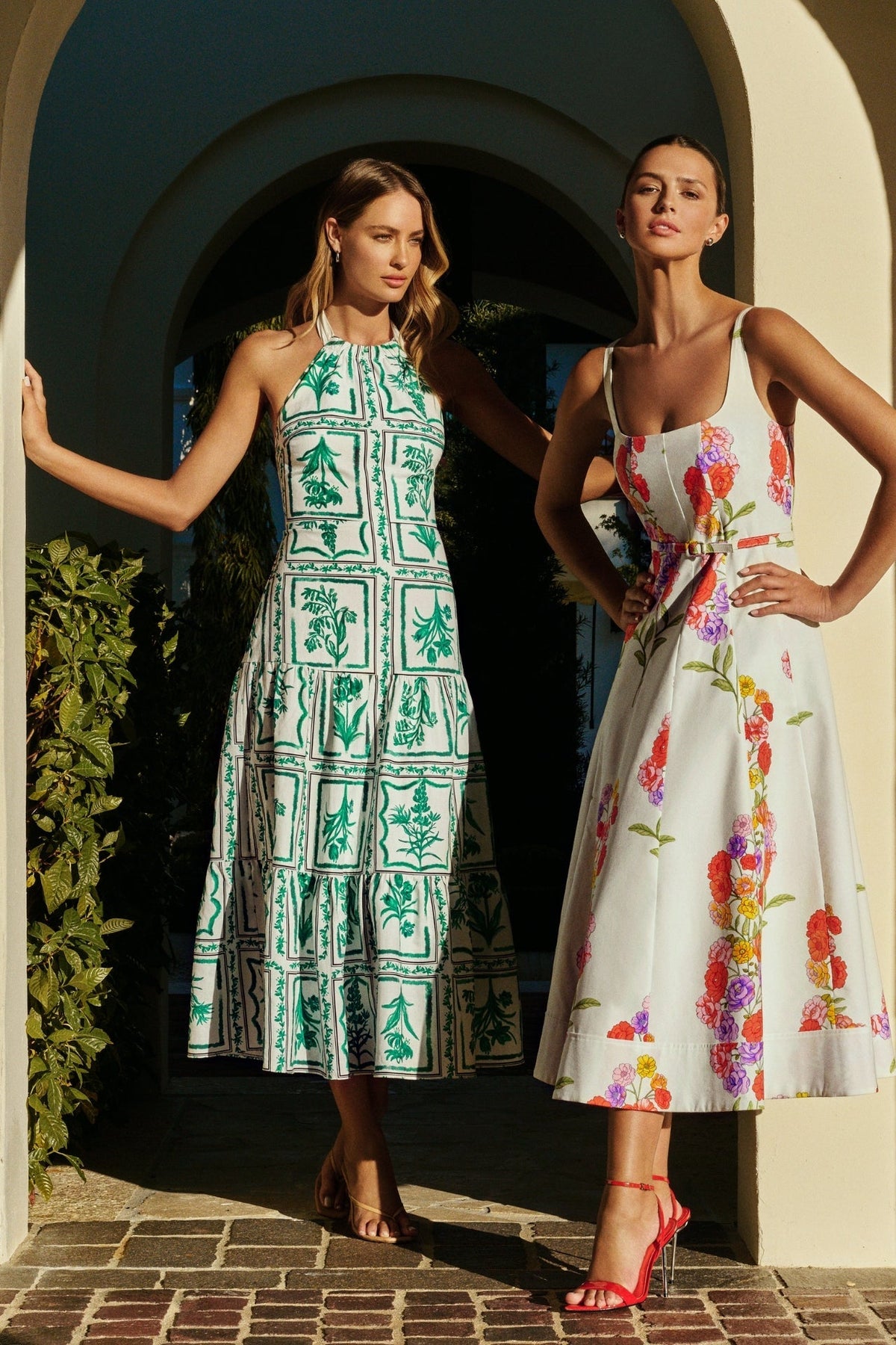 Nia Printed Midi Dress