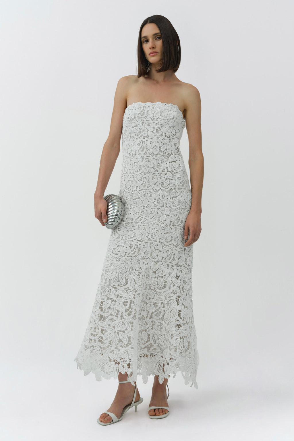 Sera Floral Raffia Bustier Midi Dress