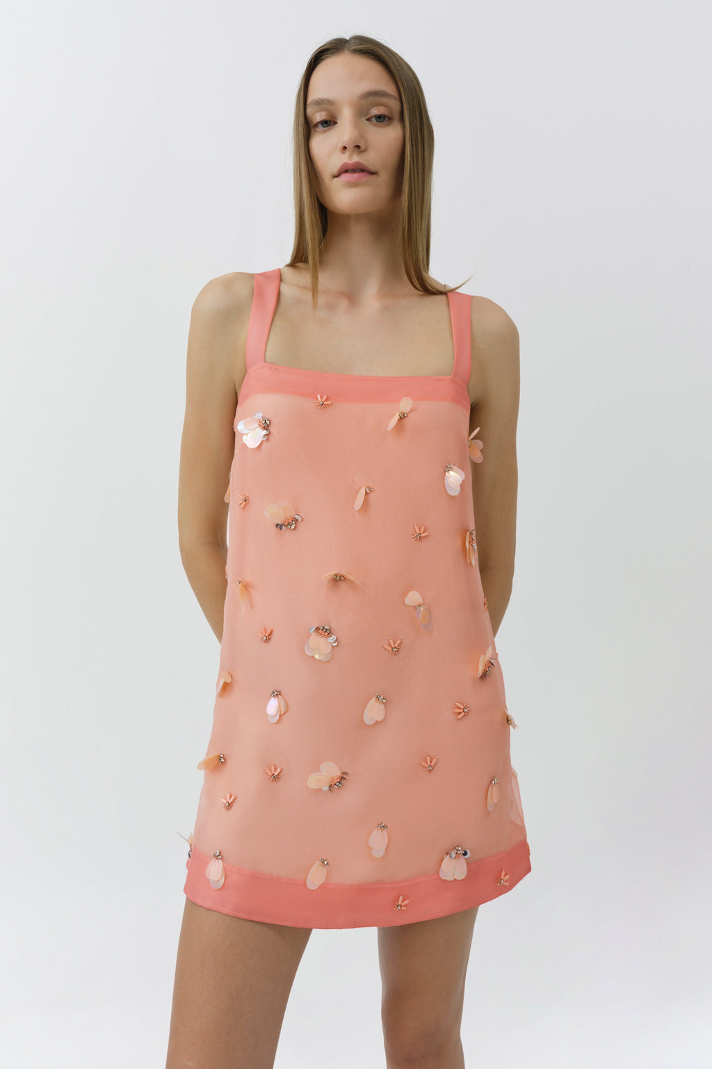 Sumi Embellished Organza Mini Dress