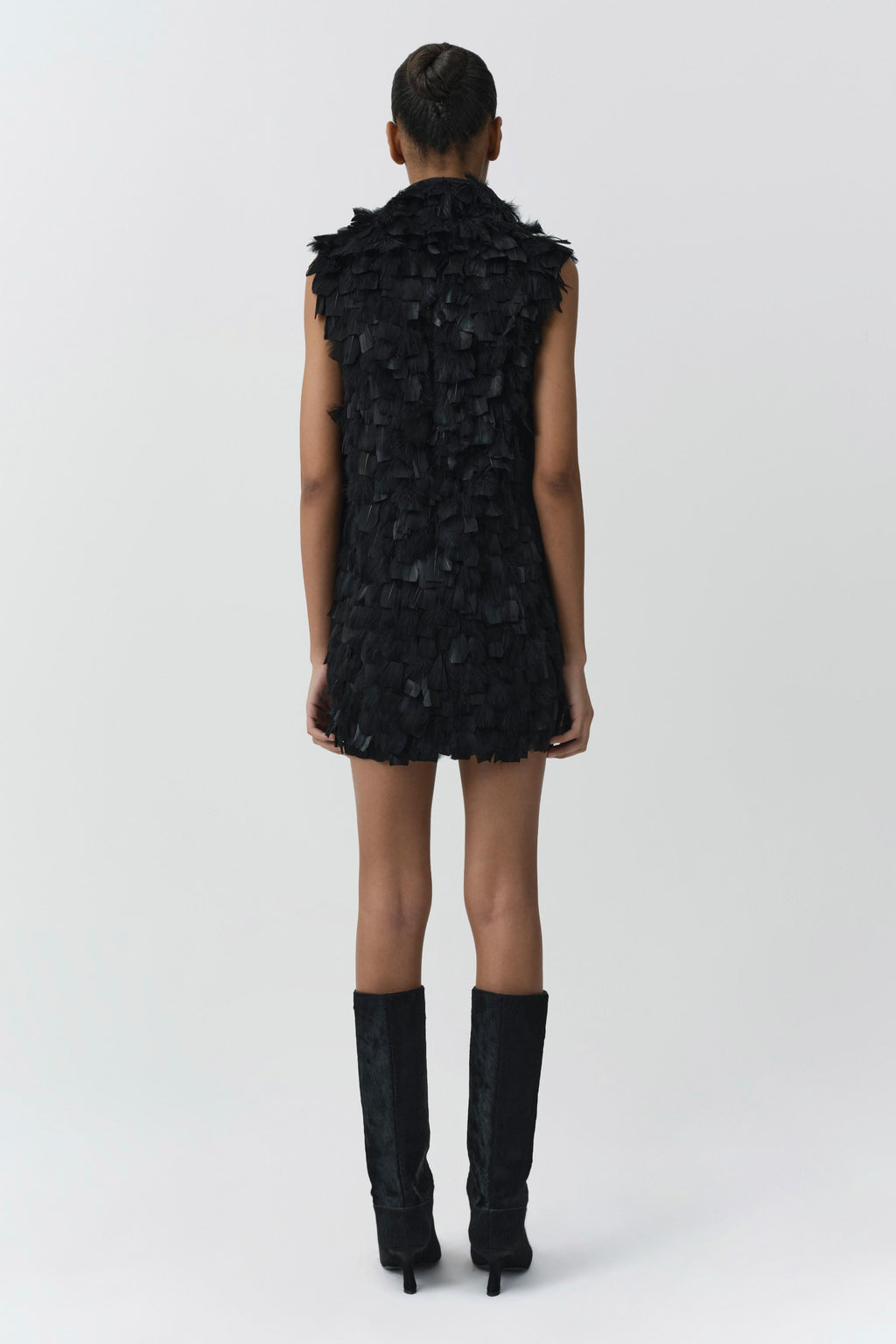 Karlene Feather Mini Dress