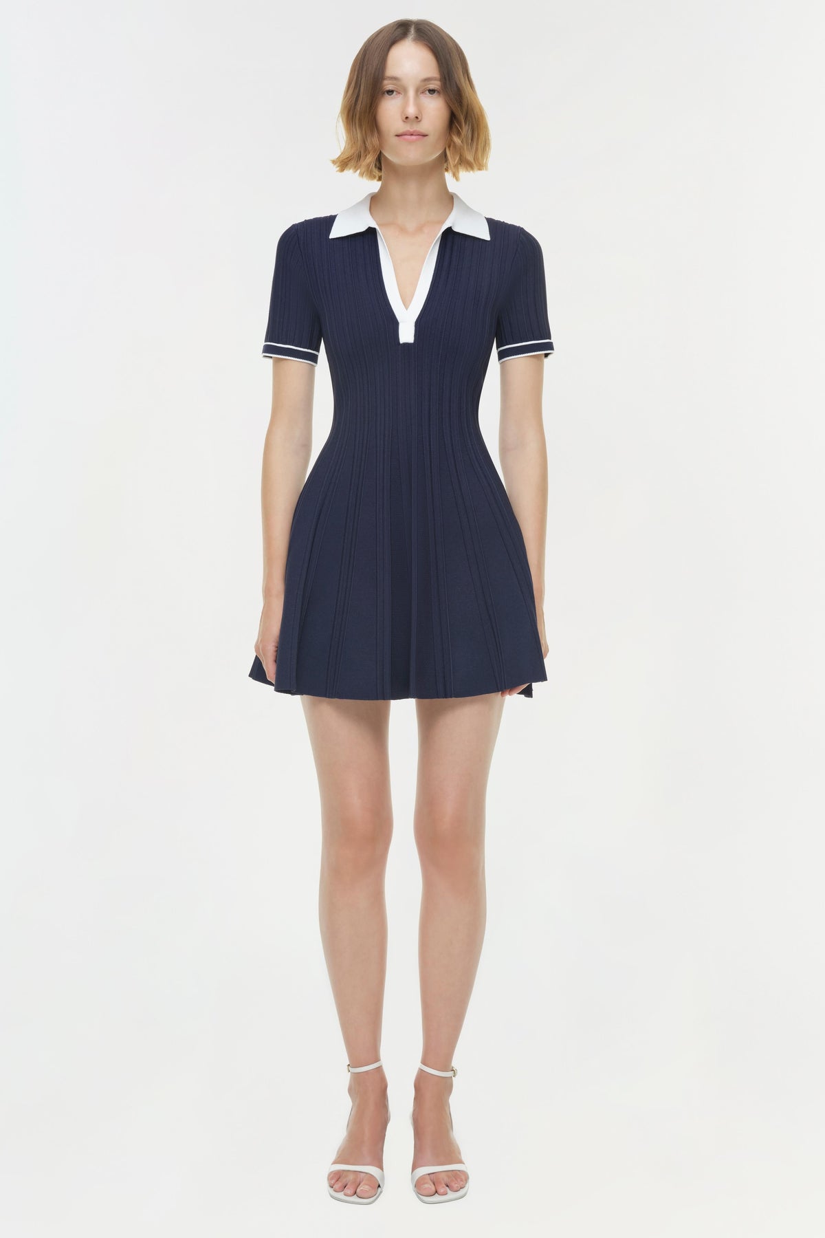 Page Knit Polo Mini Dress