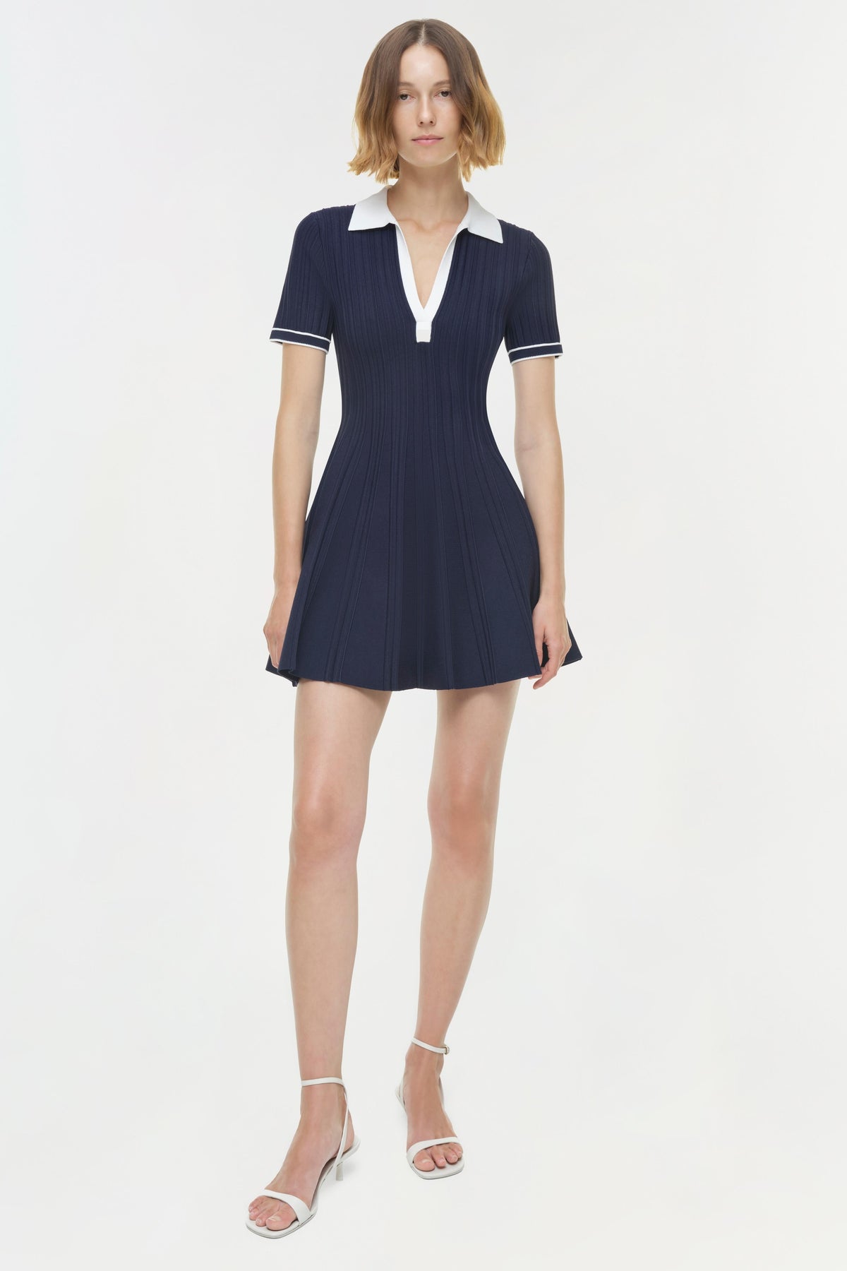 Page Knit Polo Mini Dress