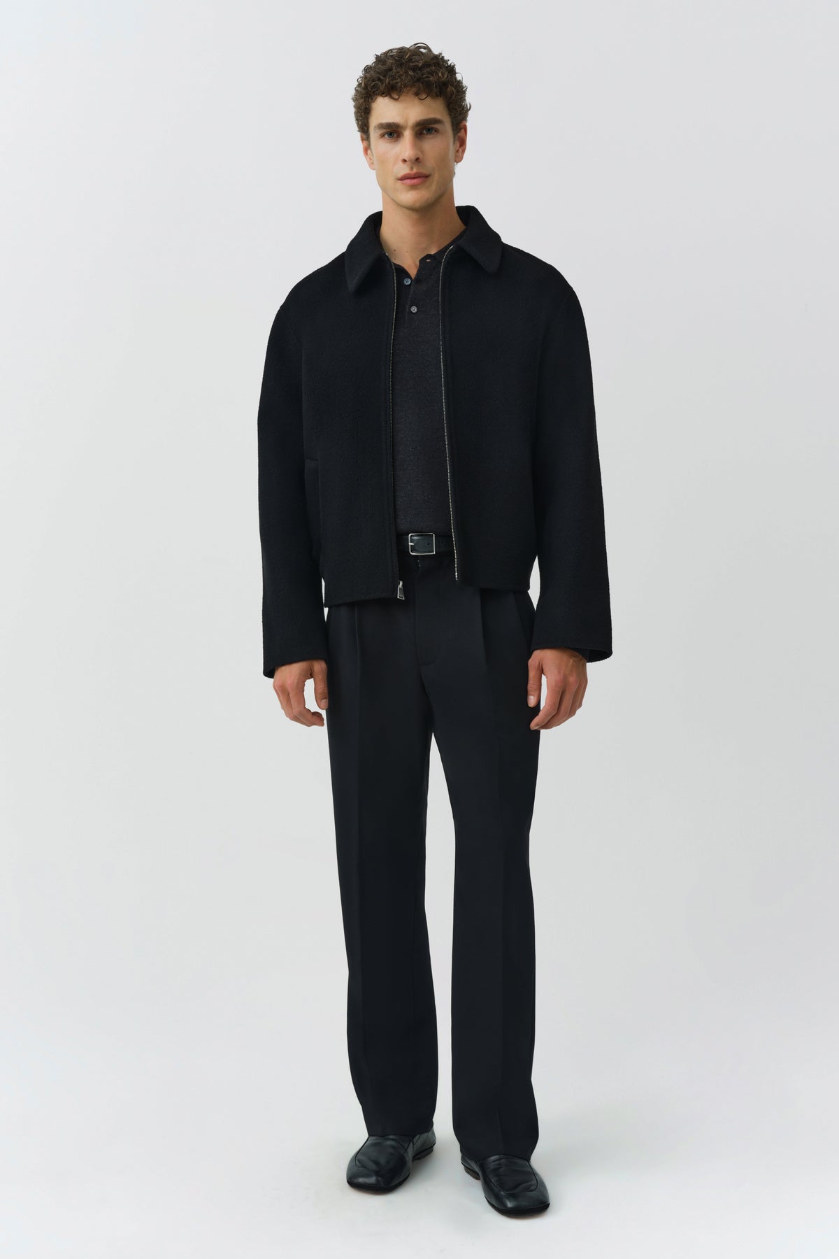 Quinn Zip Front Wool Jacket