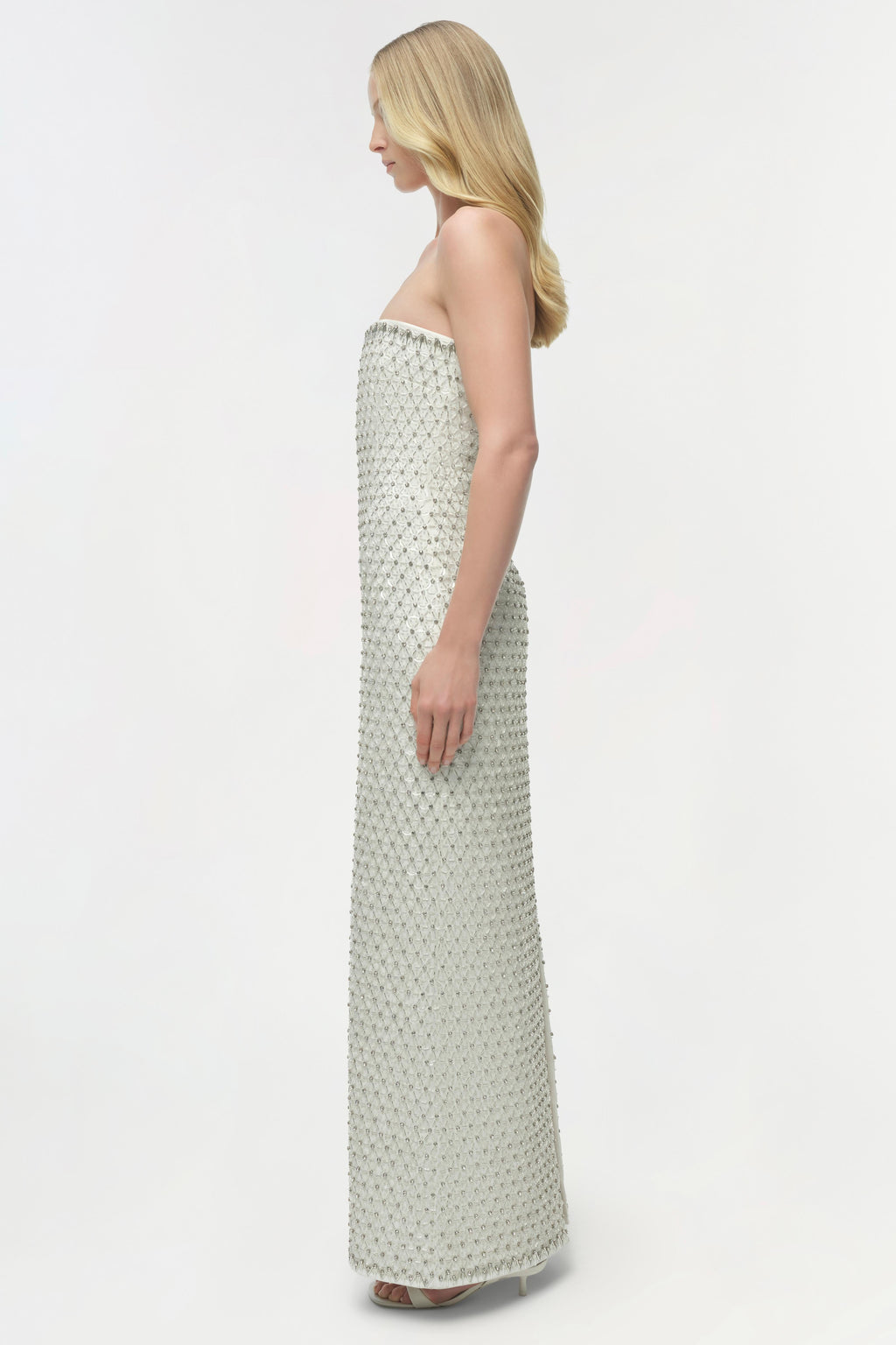 Vanessa Embellished Bustier Midi Dress
