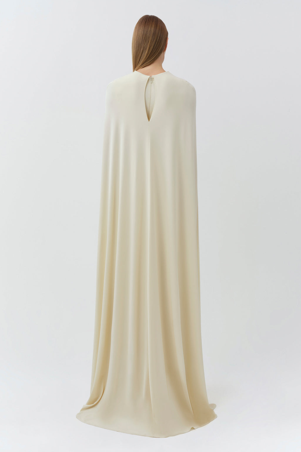 Demi Draped Jersey Cape Gown
