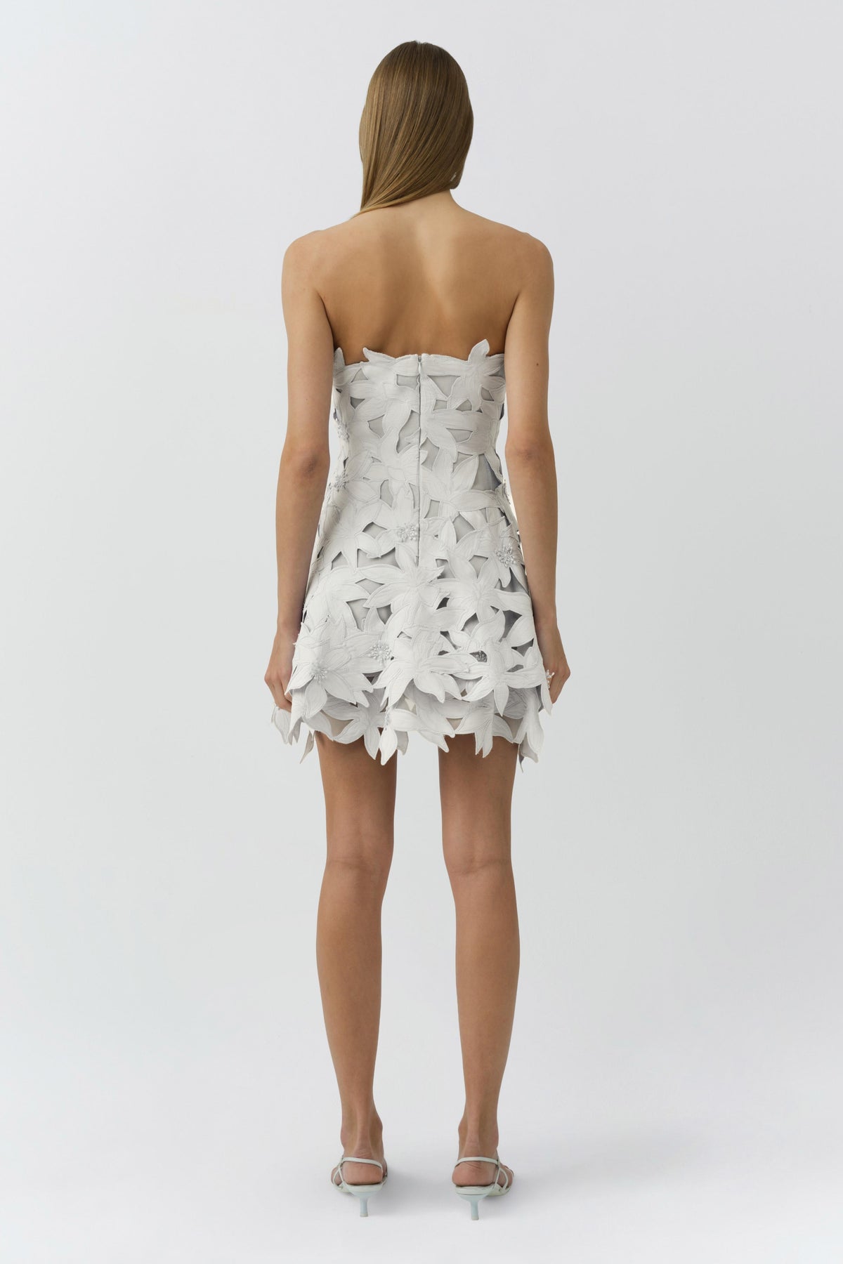 Miri Embroidered Cotton Bustier Mini Dress