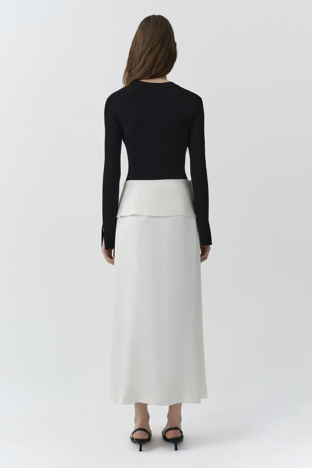 Ornella Knit Satin Midi Dress