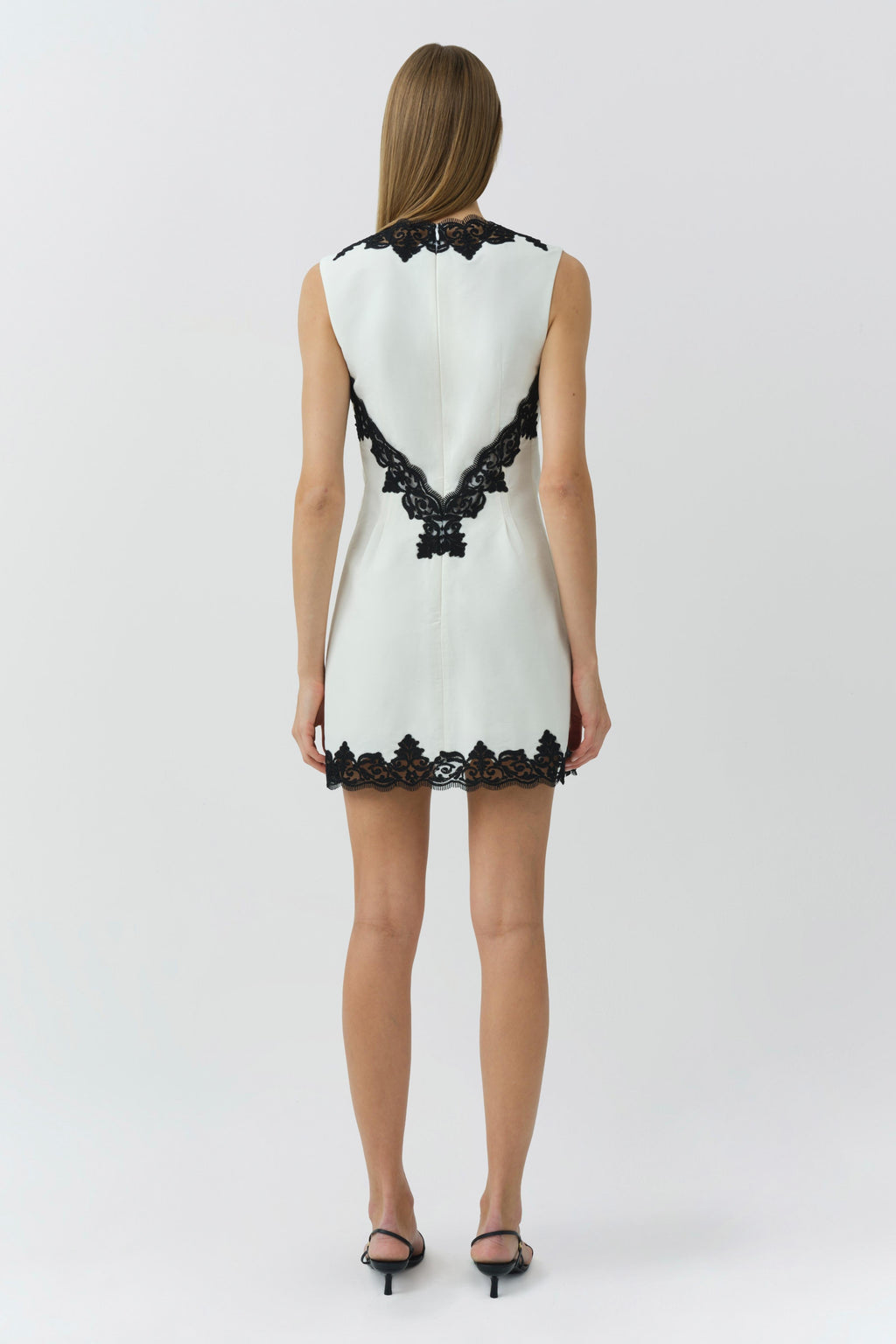 Minna Cotton Faille Lace Mini Dress