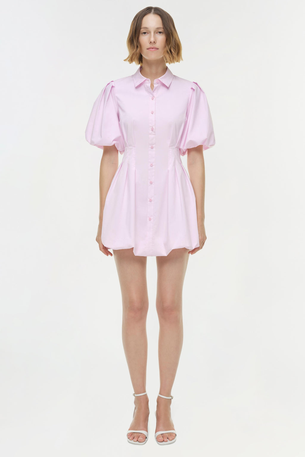 Cleo Balloon Pintuck Mini Dress