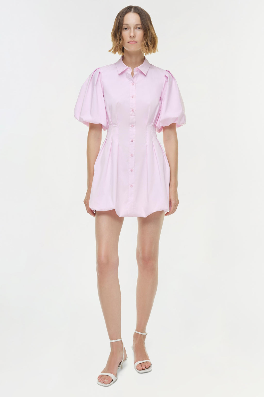 Cleo Balloon Pintuck Mini Dress