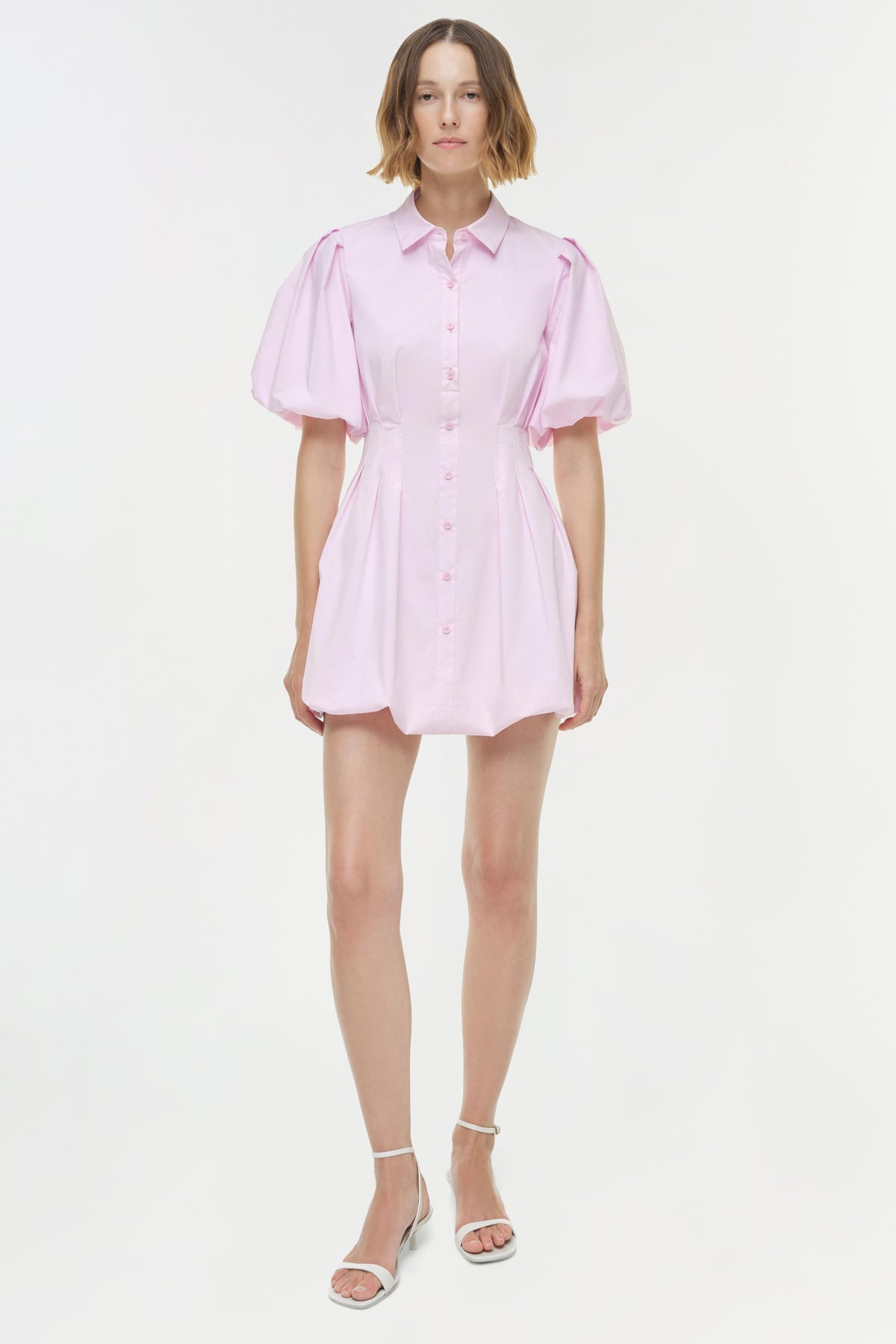 Cleo Balloon Pintuck Mini Dress