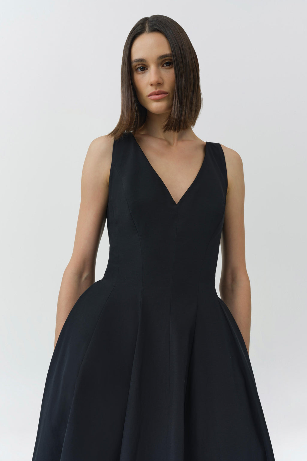 Mira Cotton Faille Lace Midi Dress