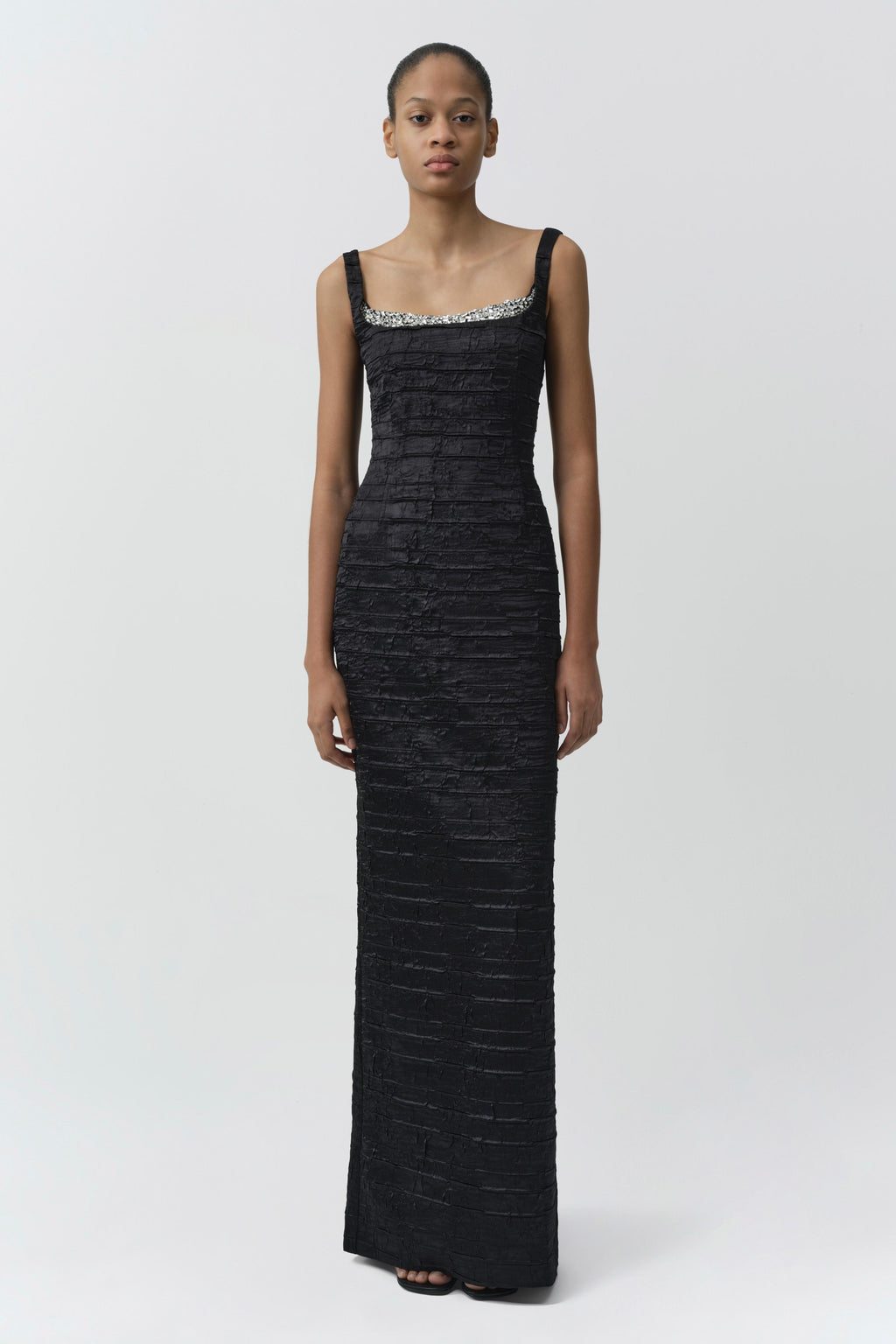 Martina Embellished Satin Gown