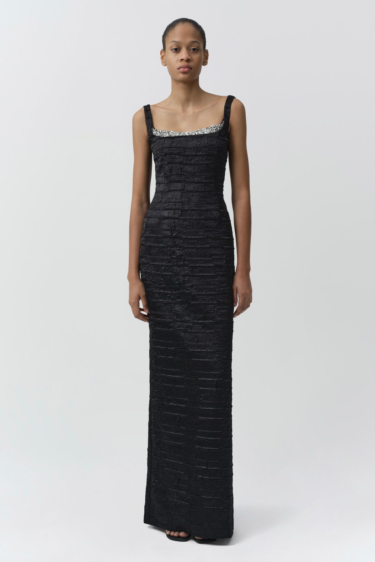 Martina Embellished Satin Gown