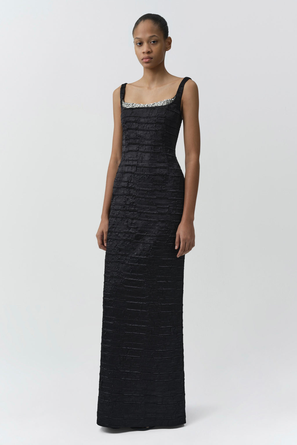 Martina Embellished Satin Gown
