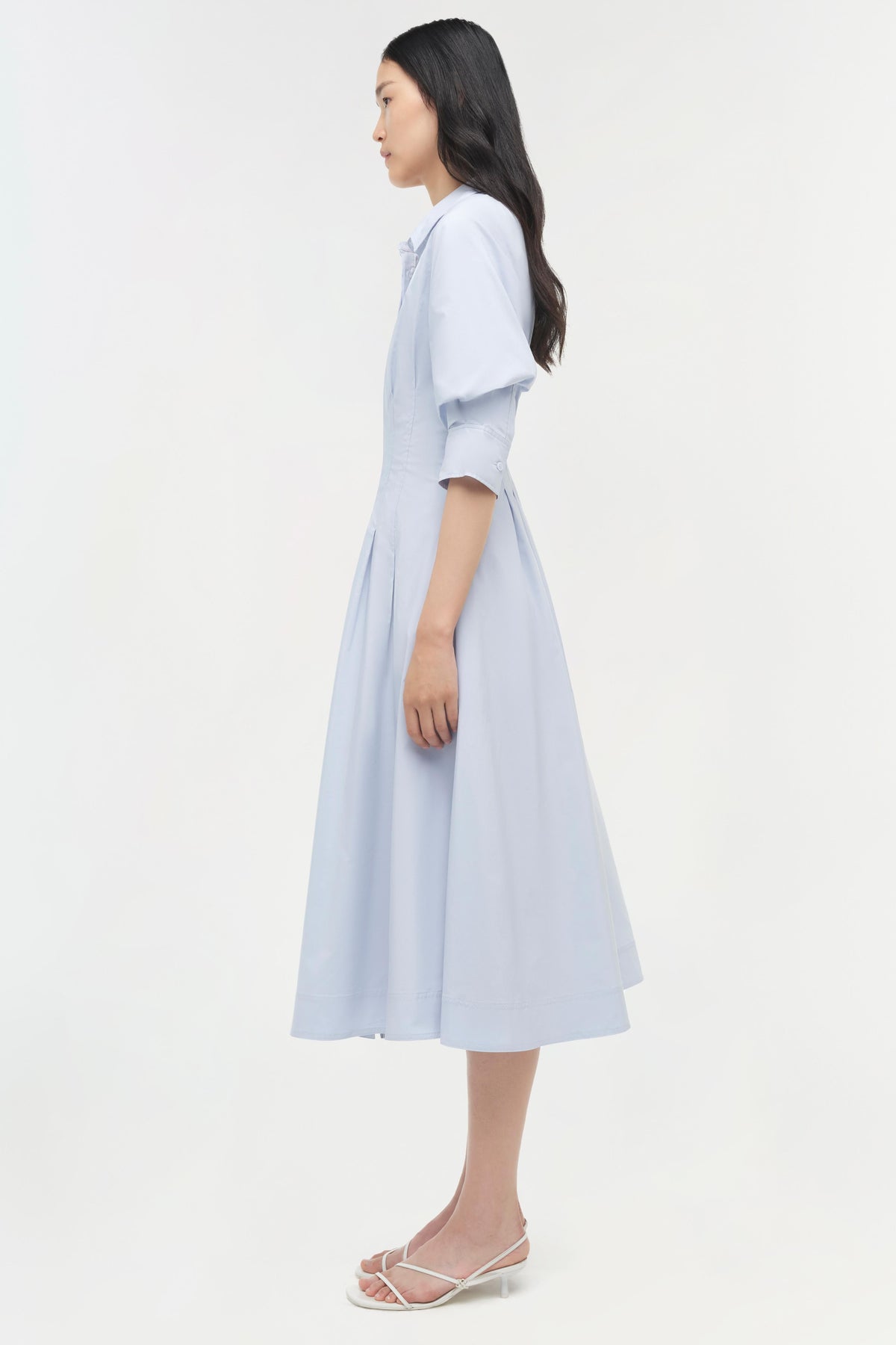 Jazz Cotton Pintuck Midi Dress