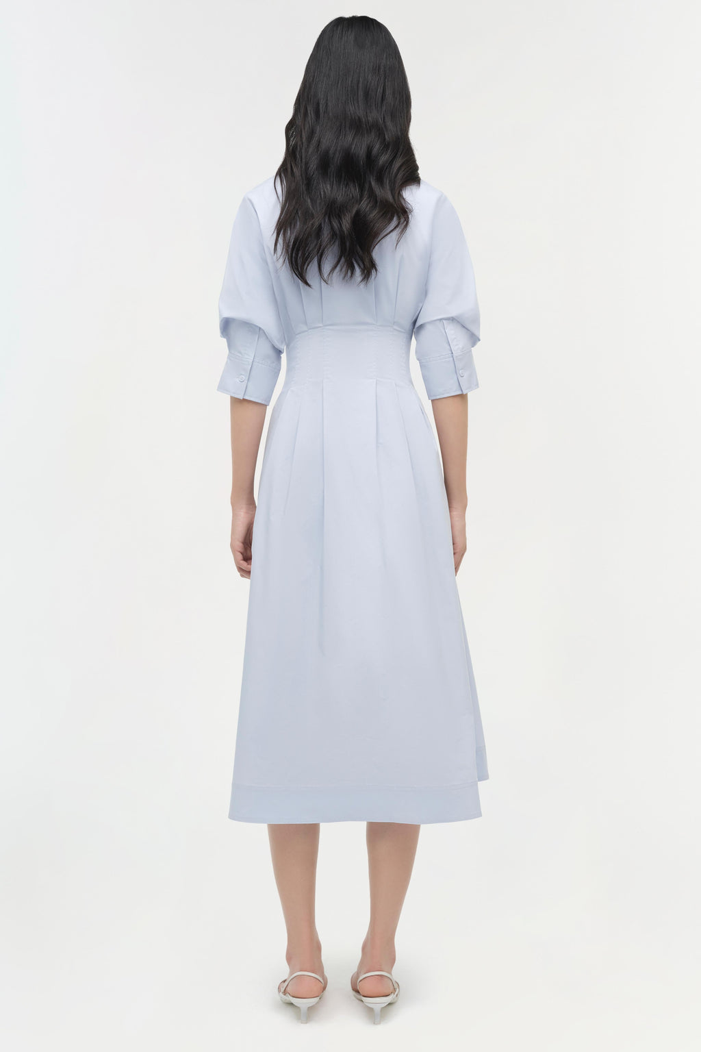 Jazz Cotton Pintuck Midi Dress