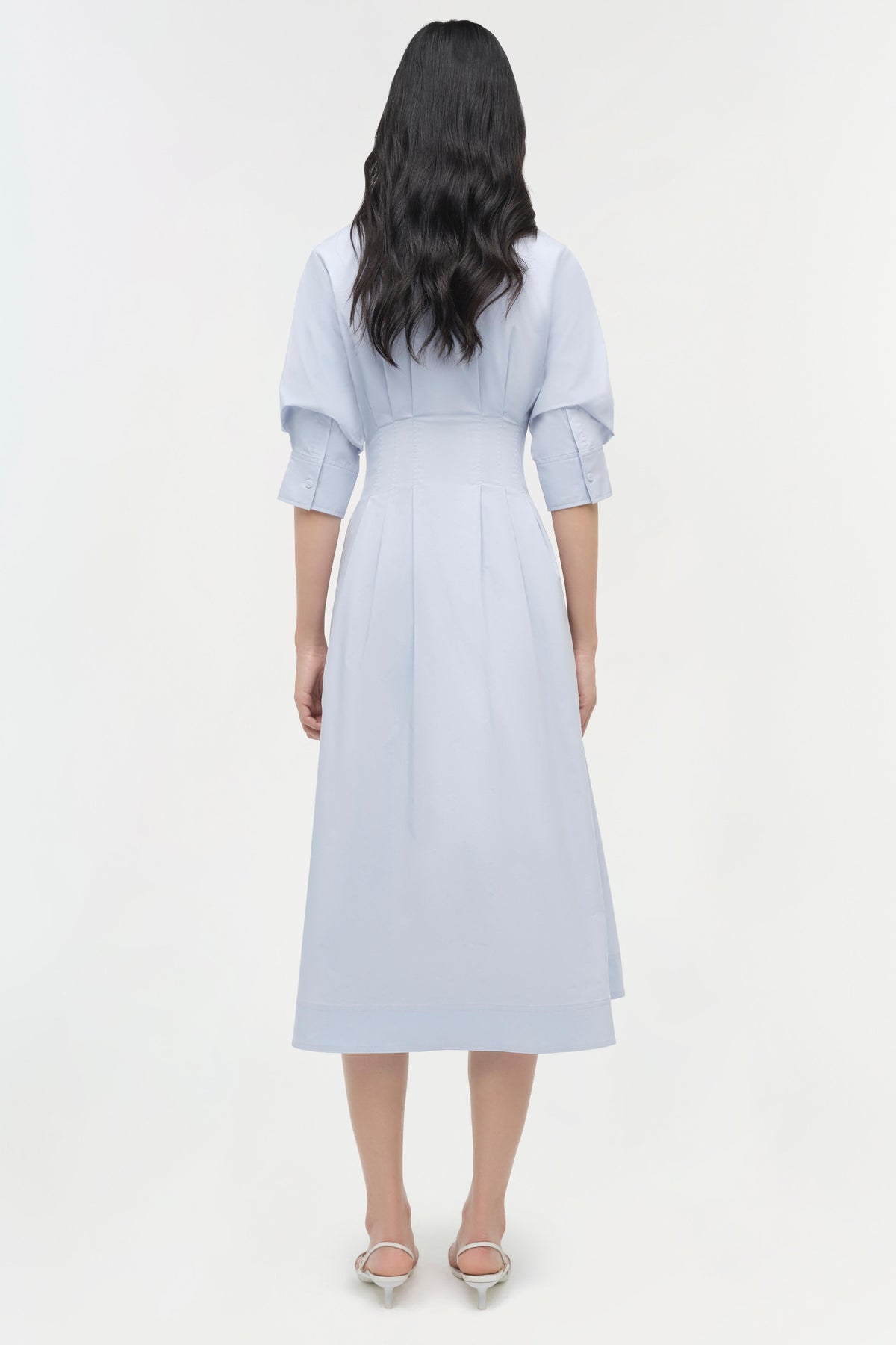 Jazz Cotton Pintuck Midi Dress