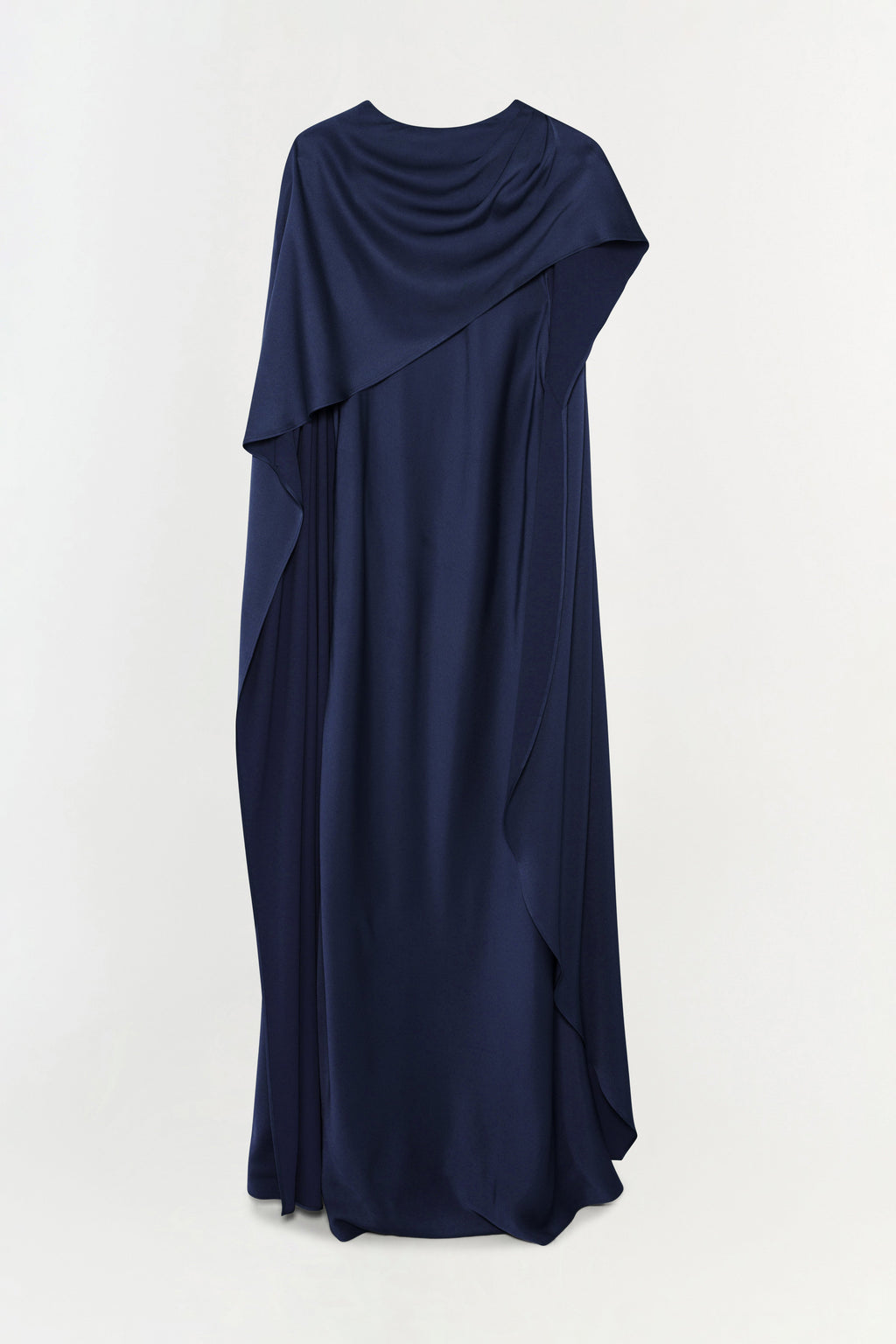 Izel Satin Cape Gown