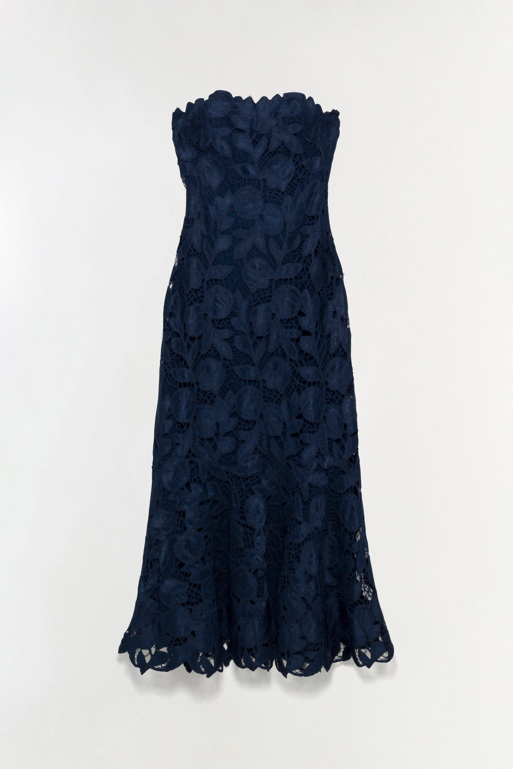 Valletta Strapless Embroidered Dress