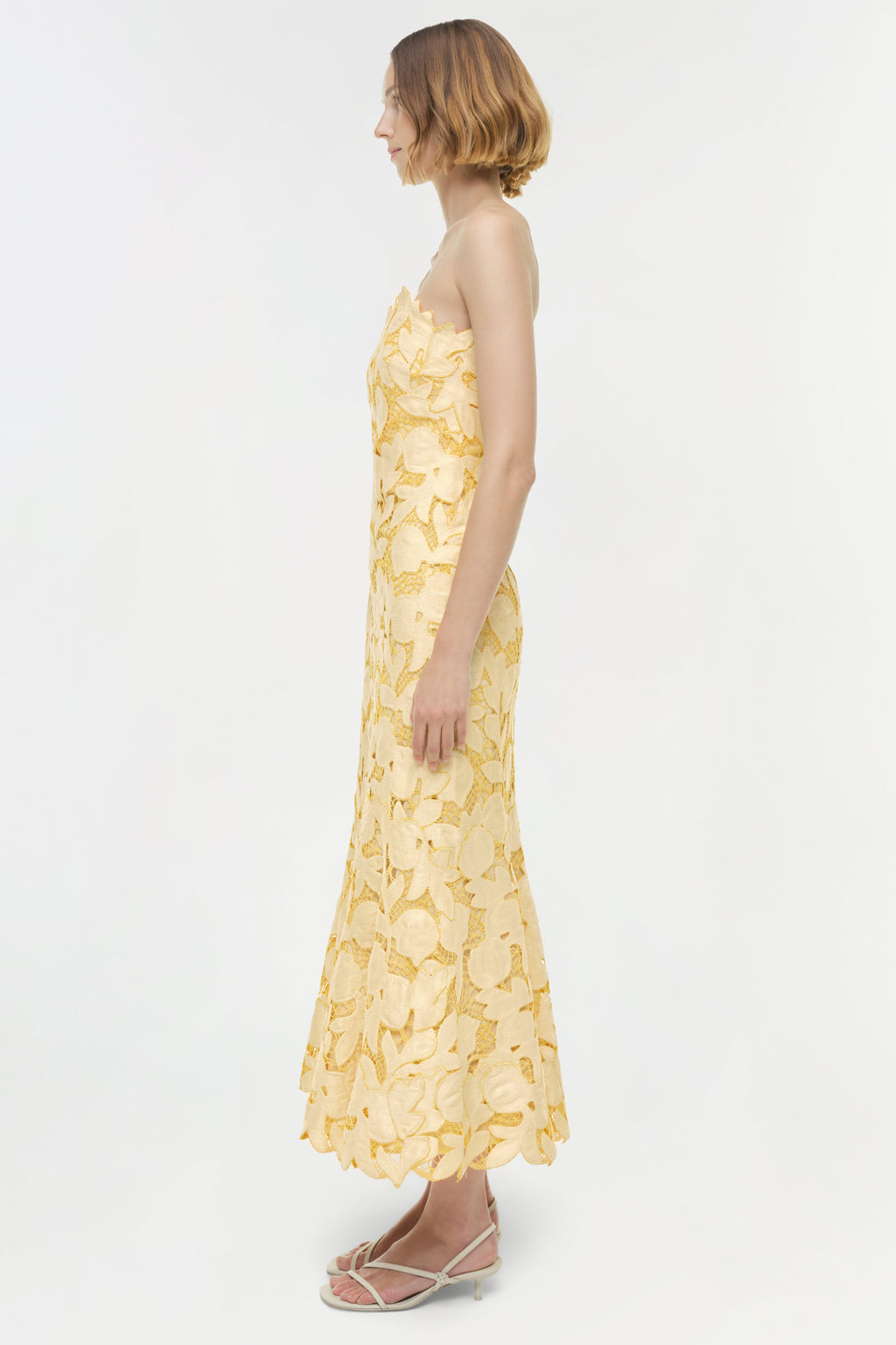 Valletta Strapless Embroidered Dress