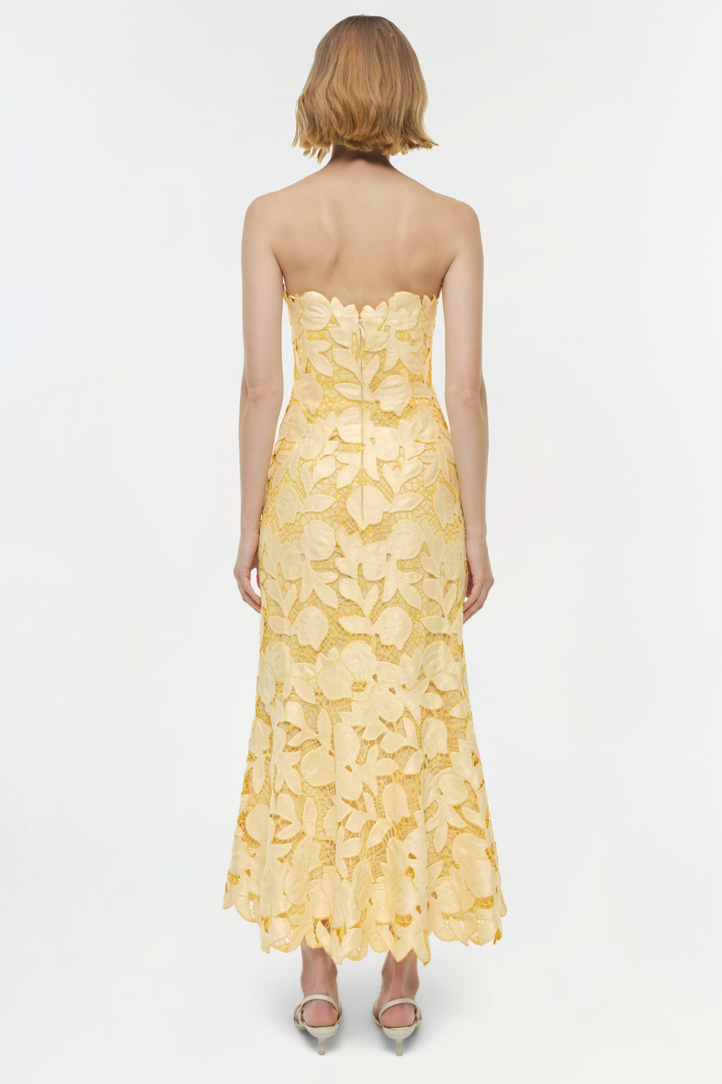 Valletta Strapless Embroidered Dress