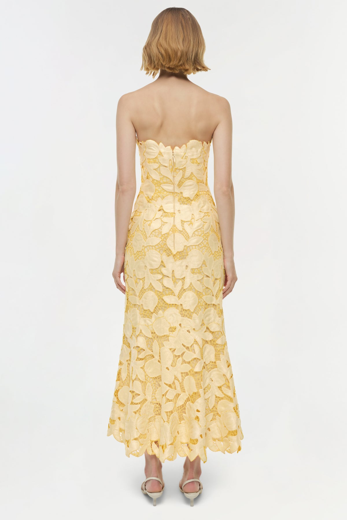 Valletta Strapless Embroidered Dress