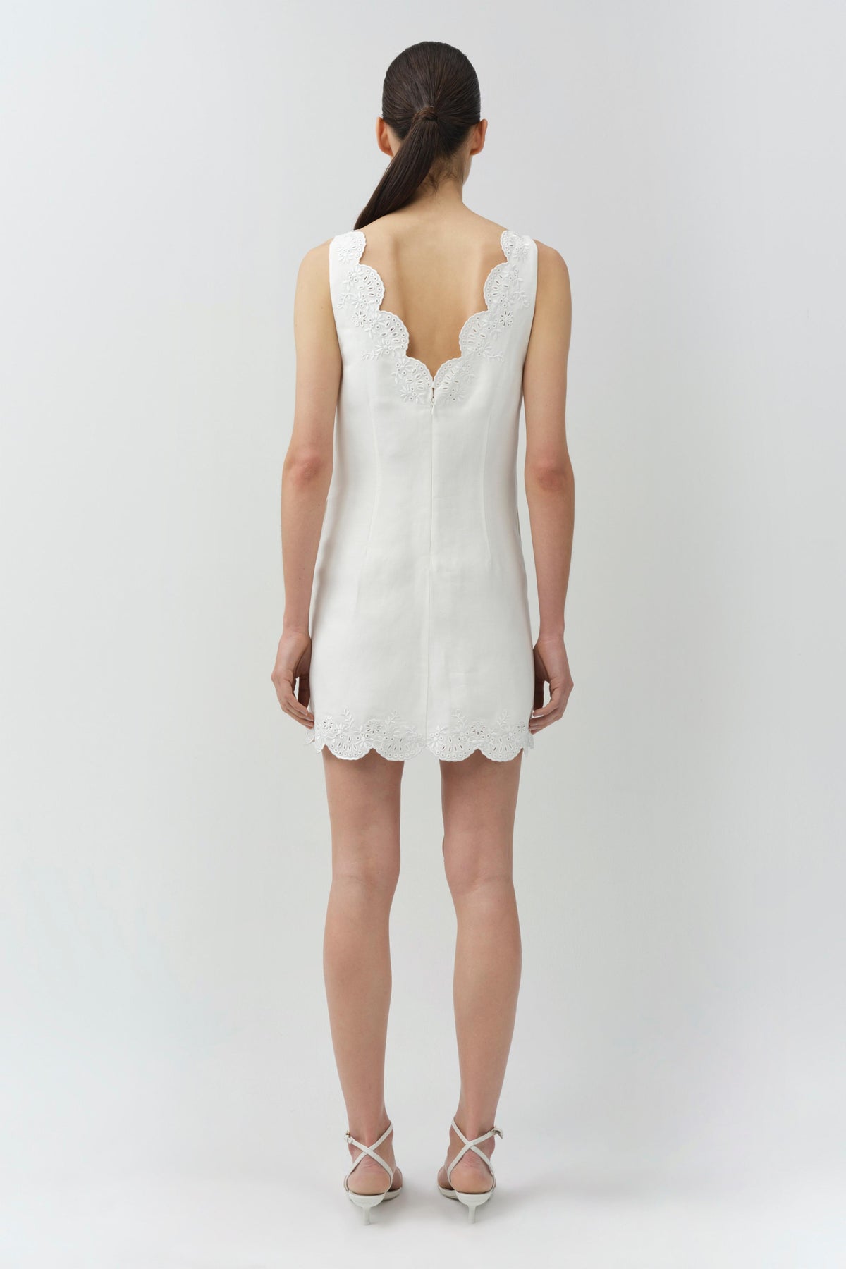 Edena Embroidered Linen Mini Dress