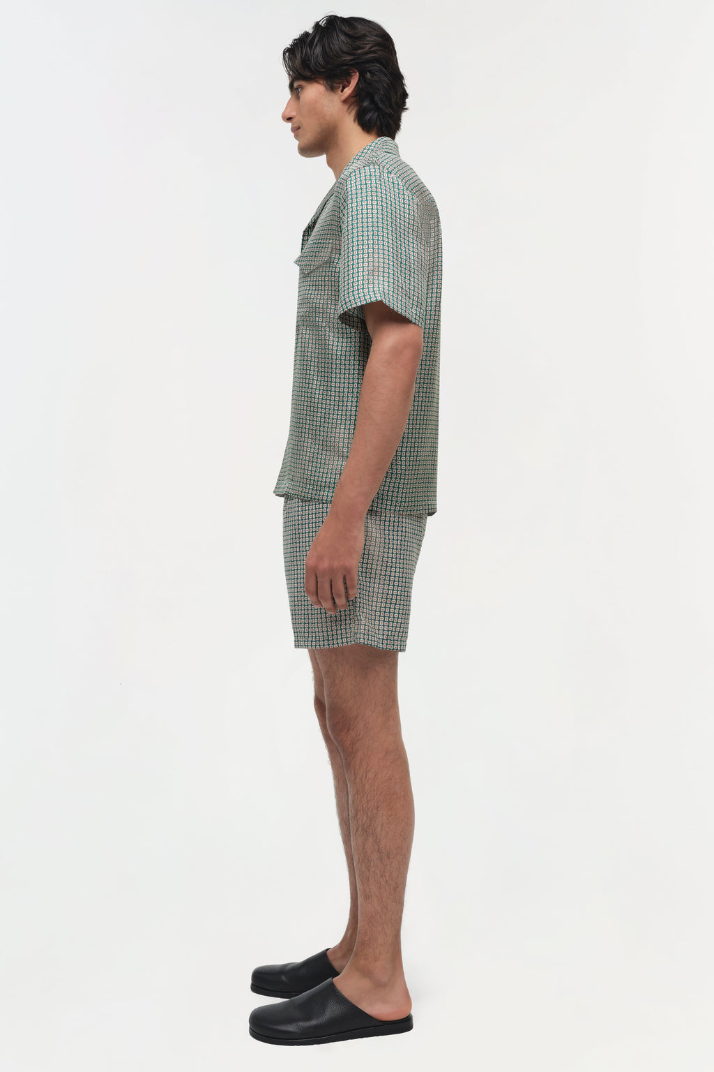 Clarke Silk Foulard Camp Shirt