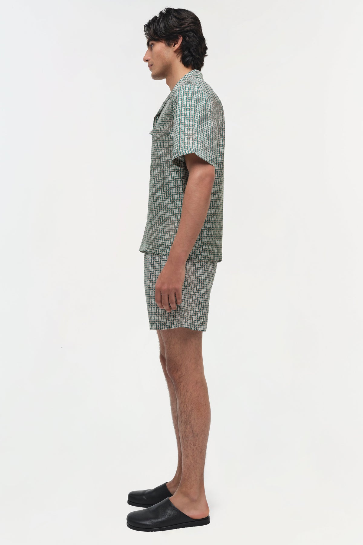 Clarke Silk Foulard Camp Shirt