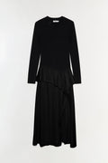 Ornella Knit Satin Midi Dress