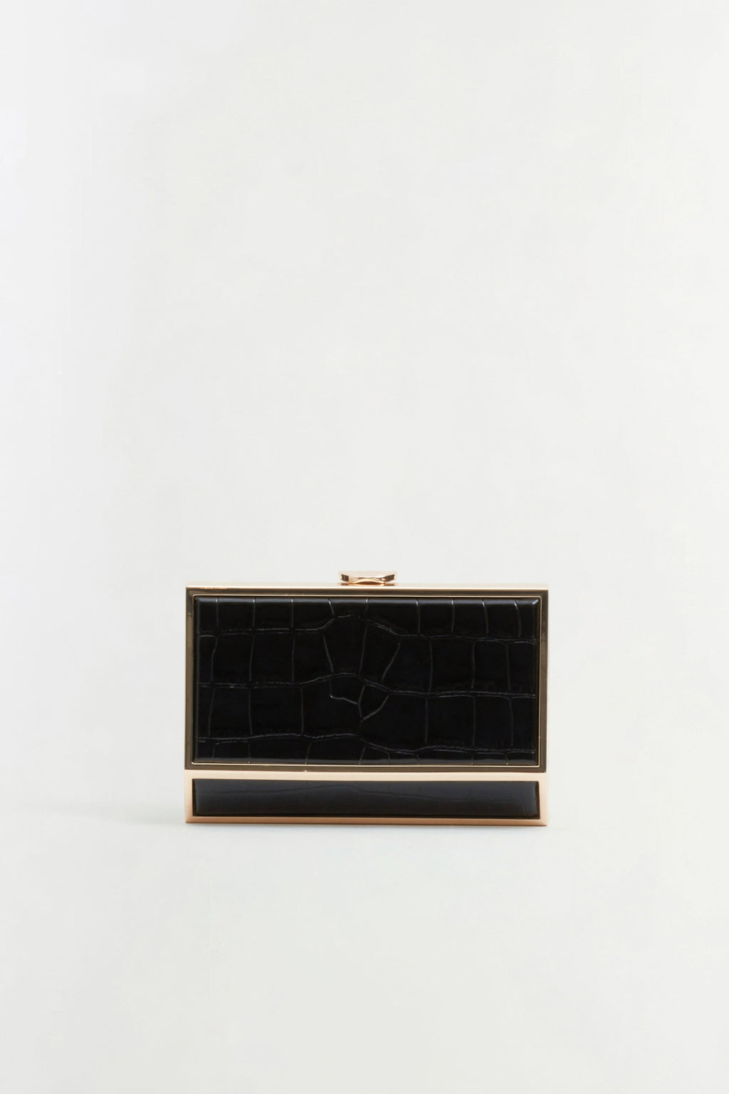 Maddox Croc-Embossed Leather Clutch