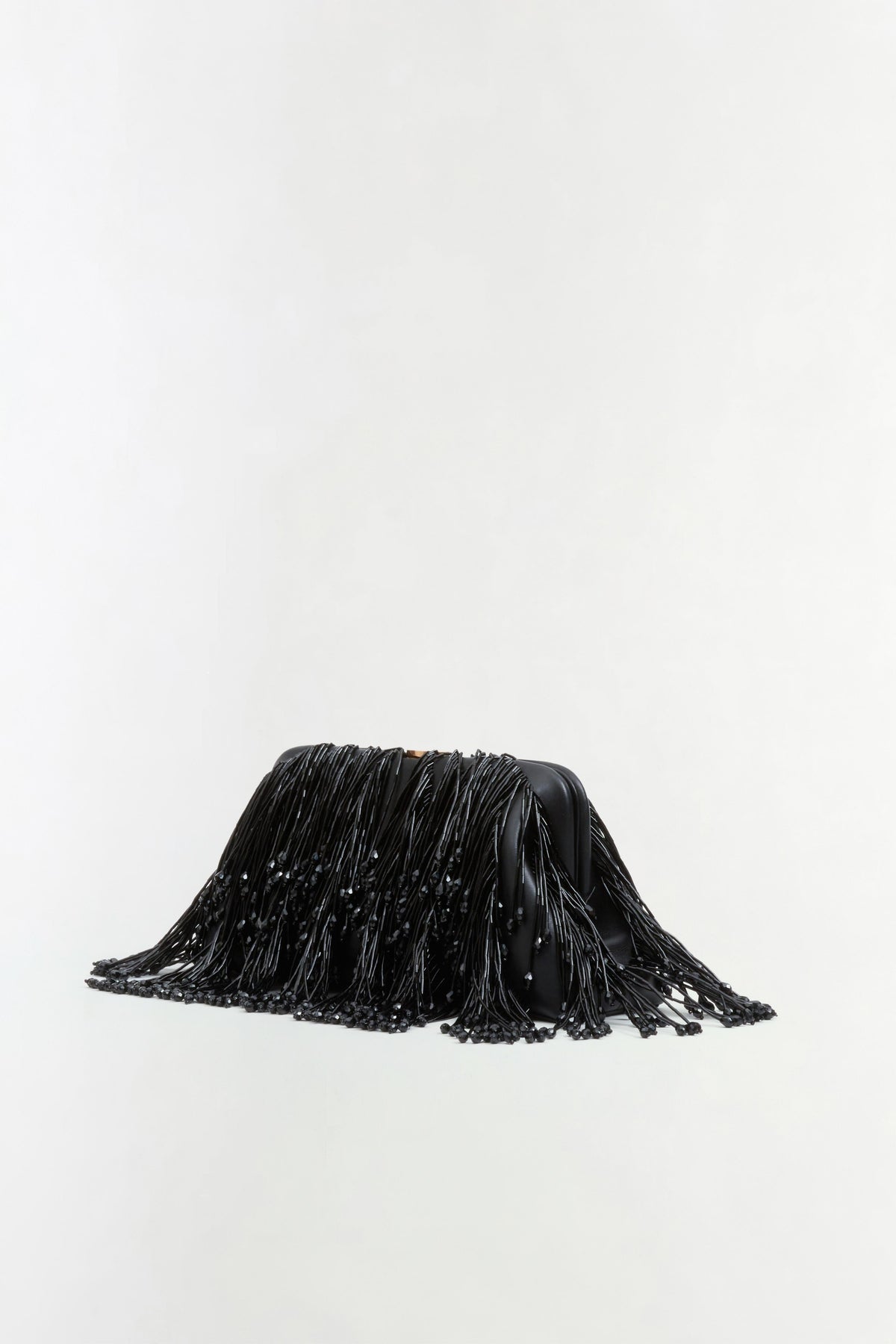 Pia Beaded Fringe Clutch