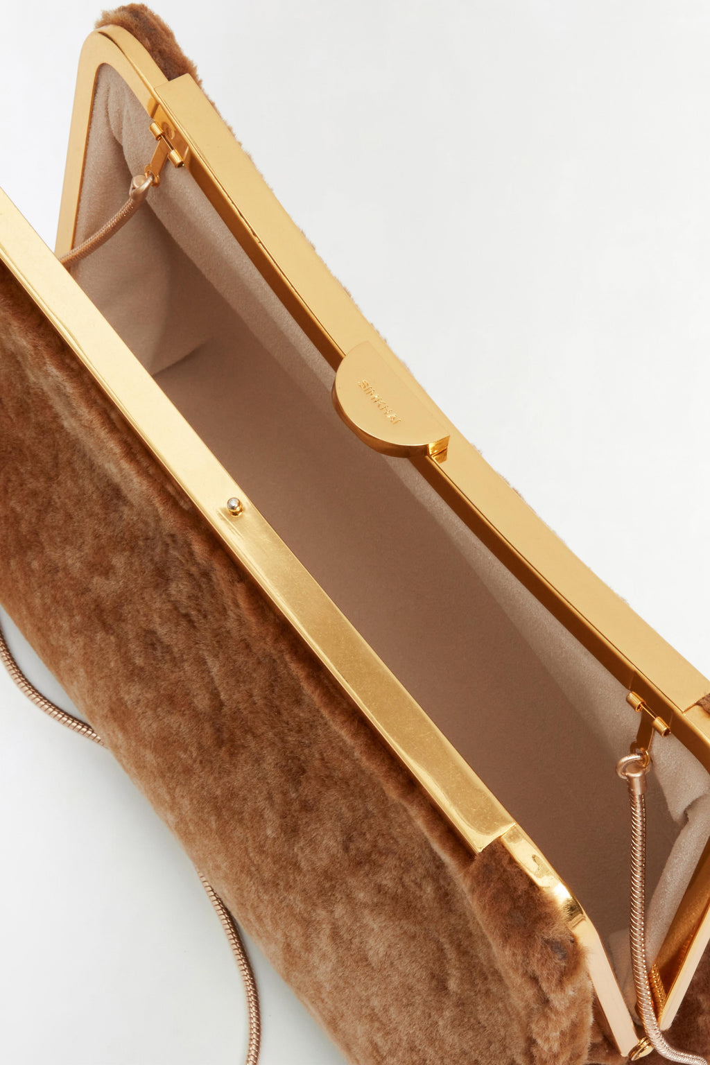 Solange Shearling Clutch