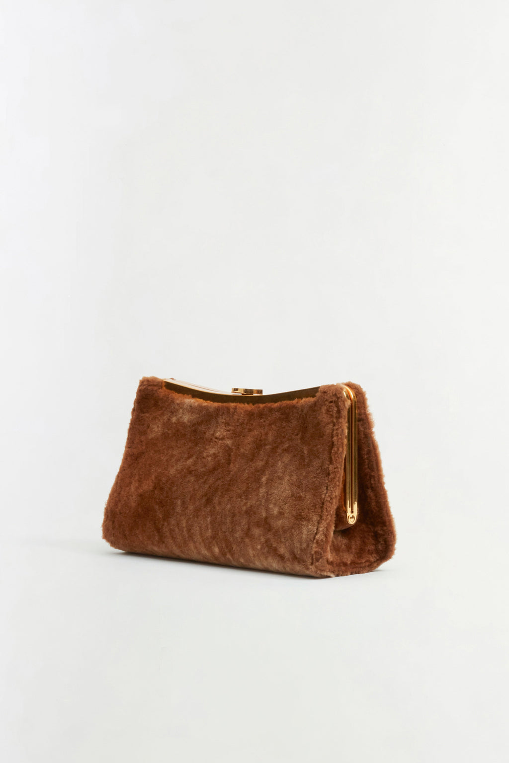 Solange Shearling Clutch