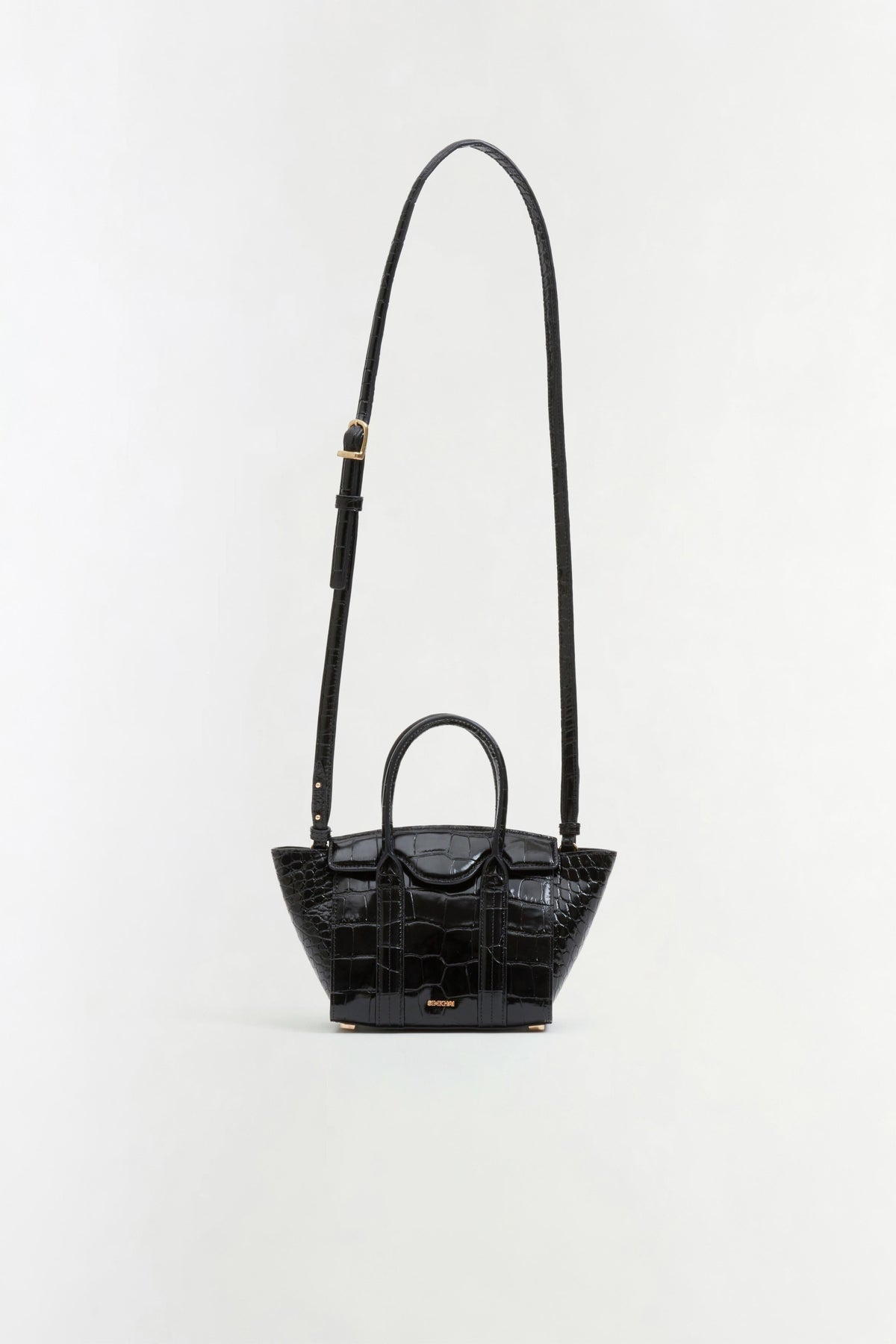 Nicola Croc-Embossed Leather Mini Tote