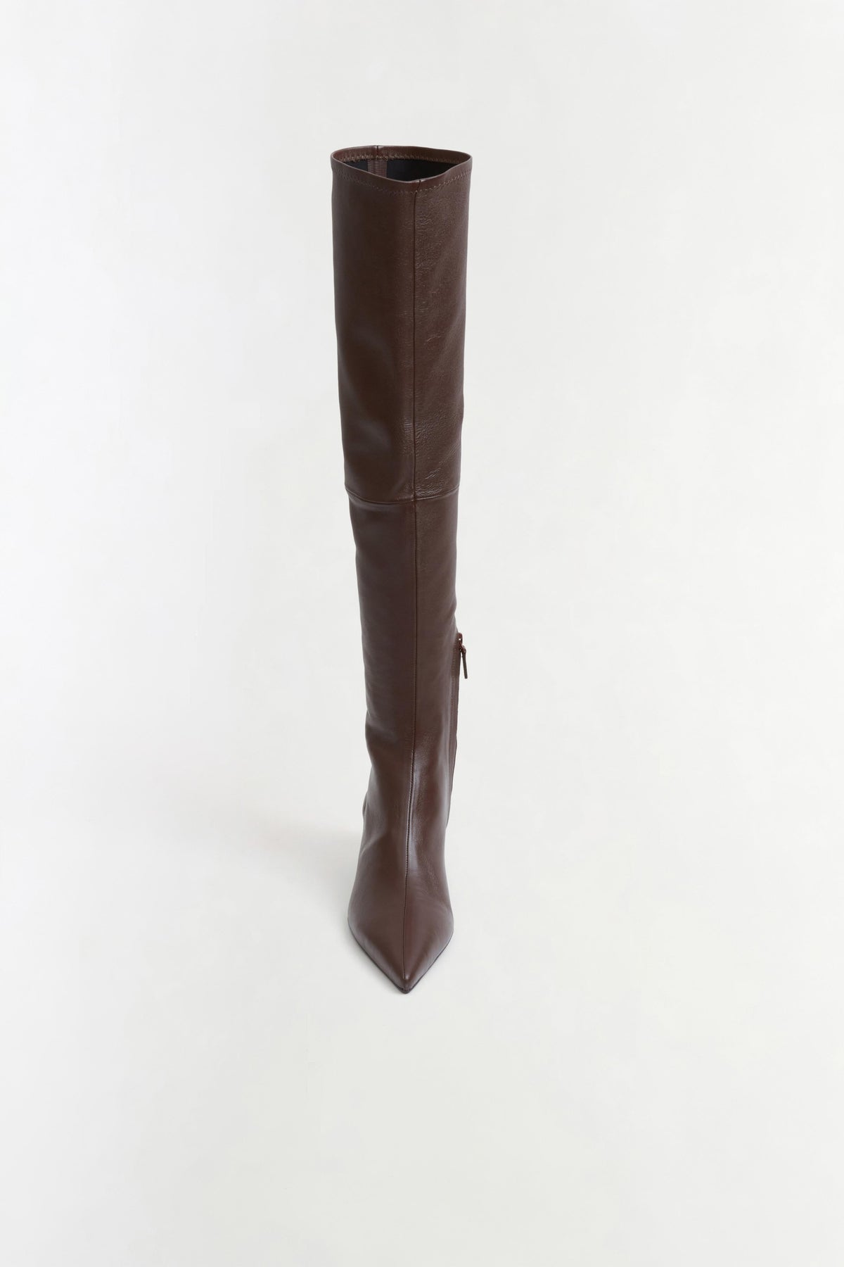 Joni Stretch Leather Over The Knee Boot