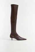 Joni Stretch Leather Over The Knee Boot
