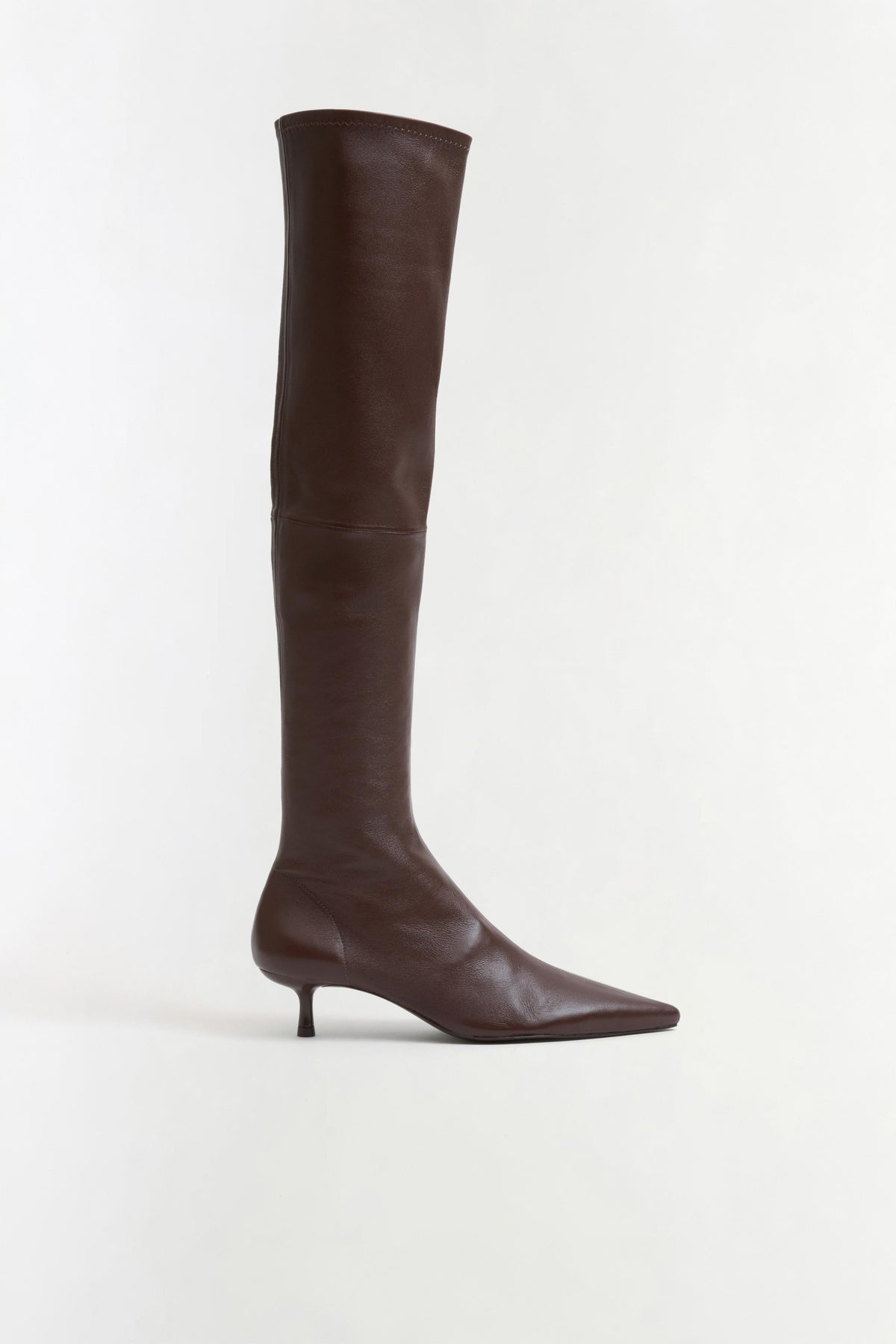 Joni Stretch Leather Over The Knee Boot