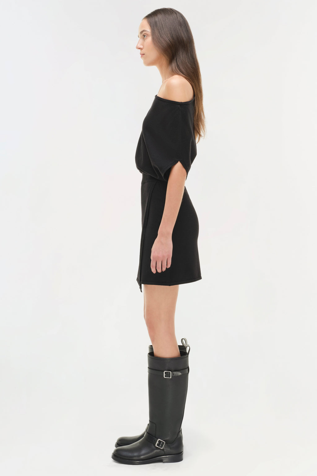 Shania Off Shoulder Knit Mini Dress
