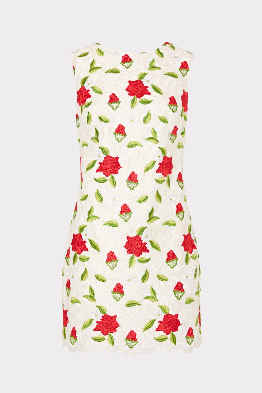 Ivette Rose Embroidered Mini Dress
