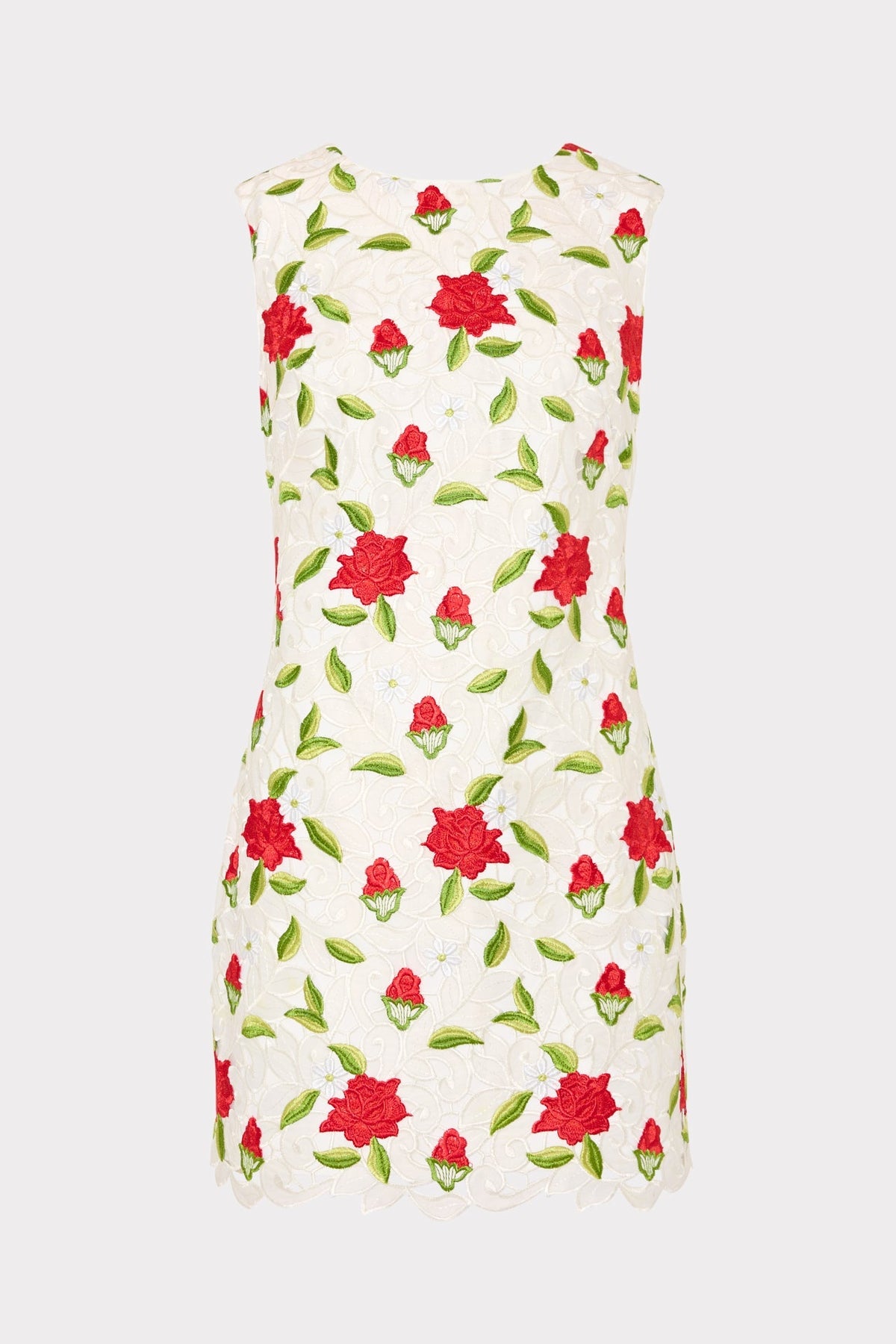 Ivette Rose Embroidered Mini Dress