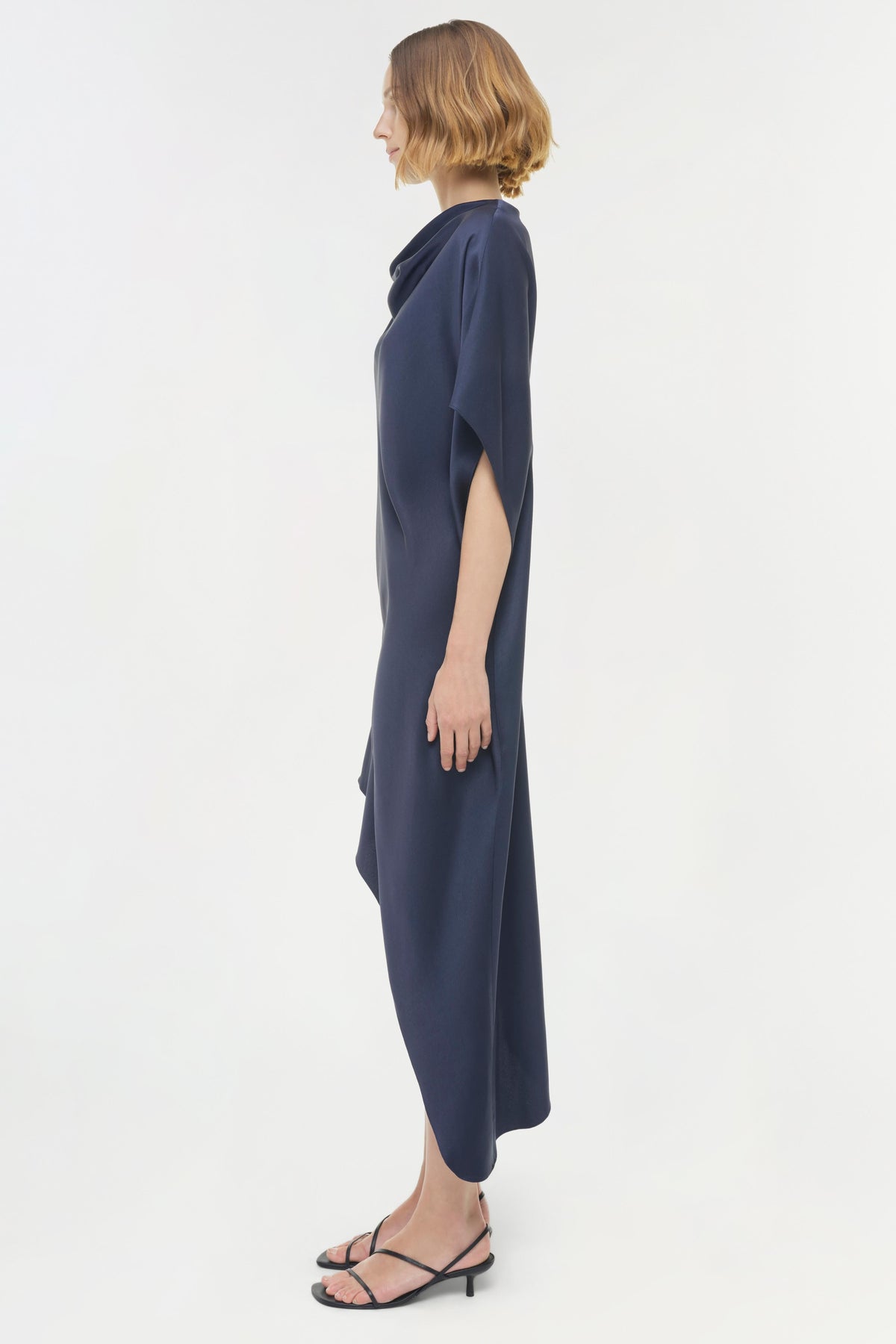 Sadia Satin Mini Cape Dress