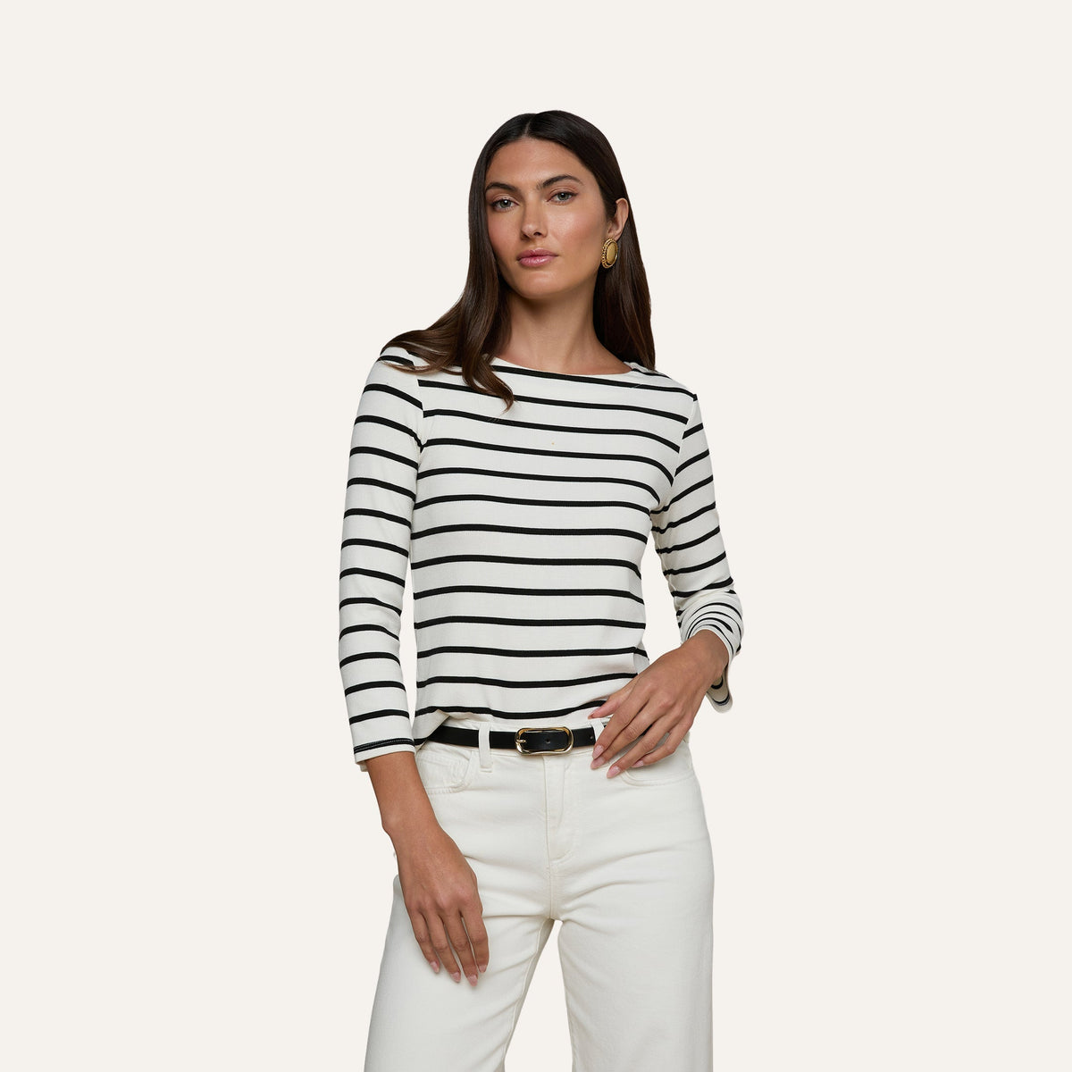 Lucille Striped Boatneck Top