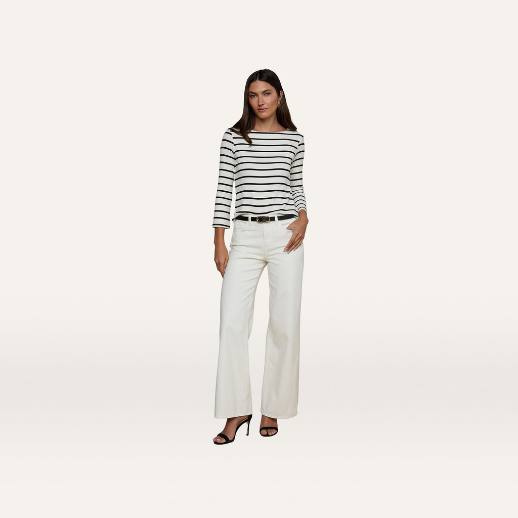 Lucille Striped Boatneck Top